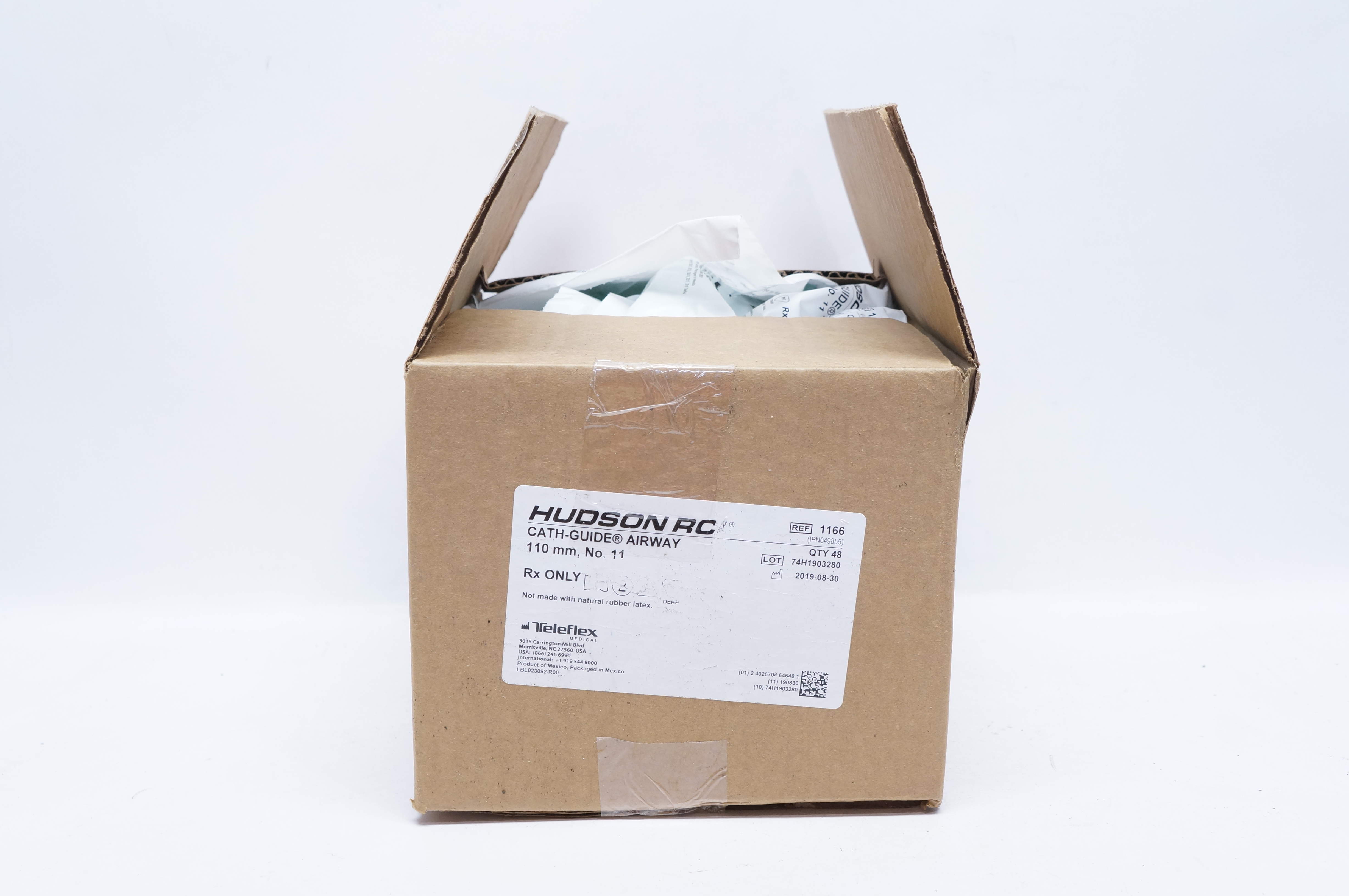 Teleflex 1166 Hudson RCI Cath-Guide Airway 110mm, No. 11 - Box of 48