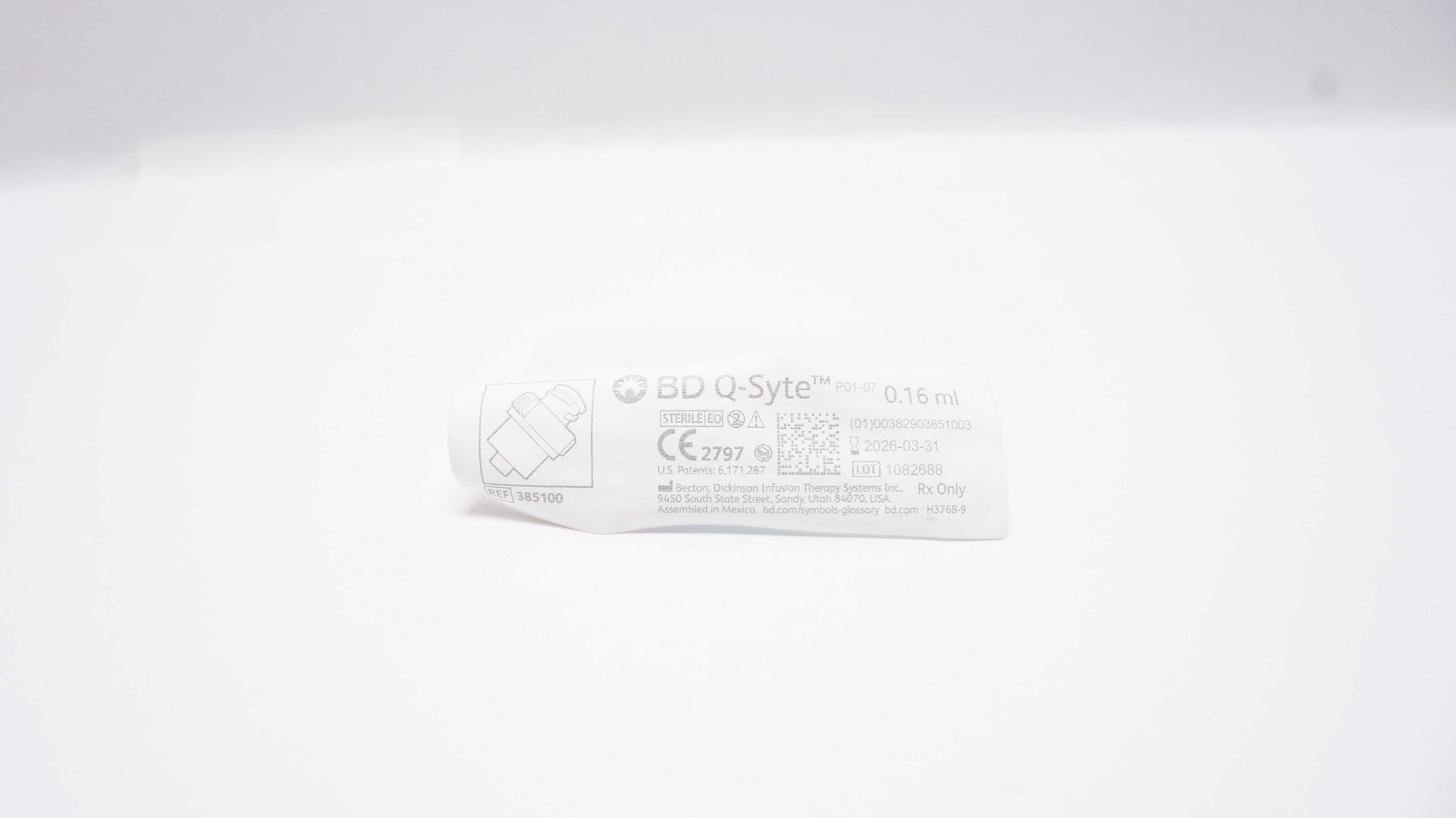 BD 385100 Q-Syte Ndle-Free Connector 0.16ml