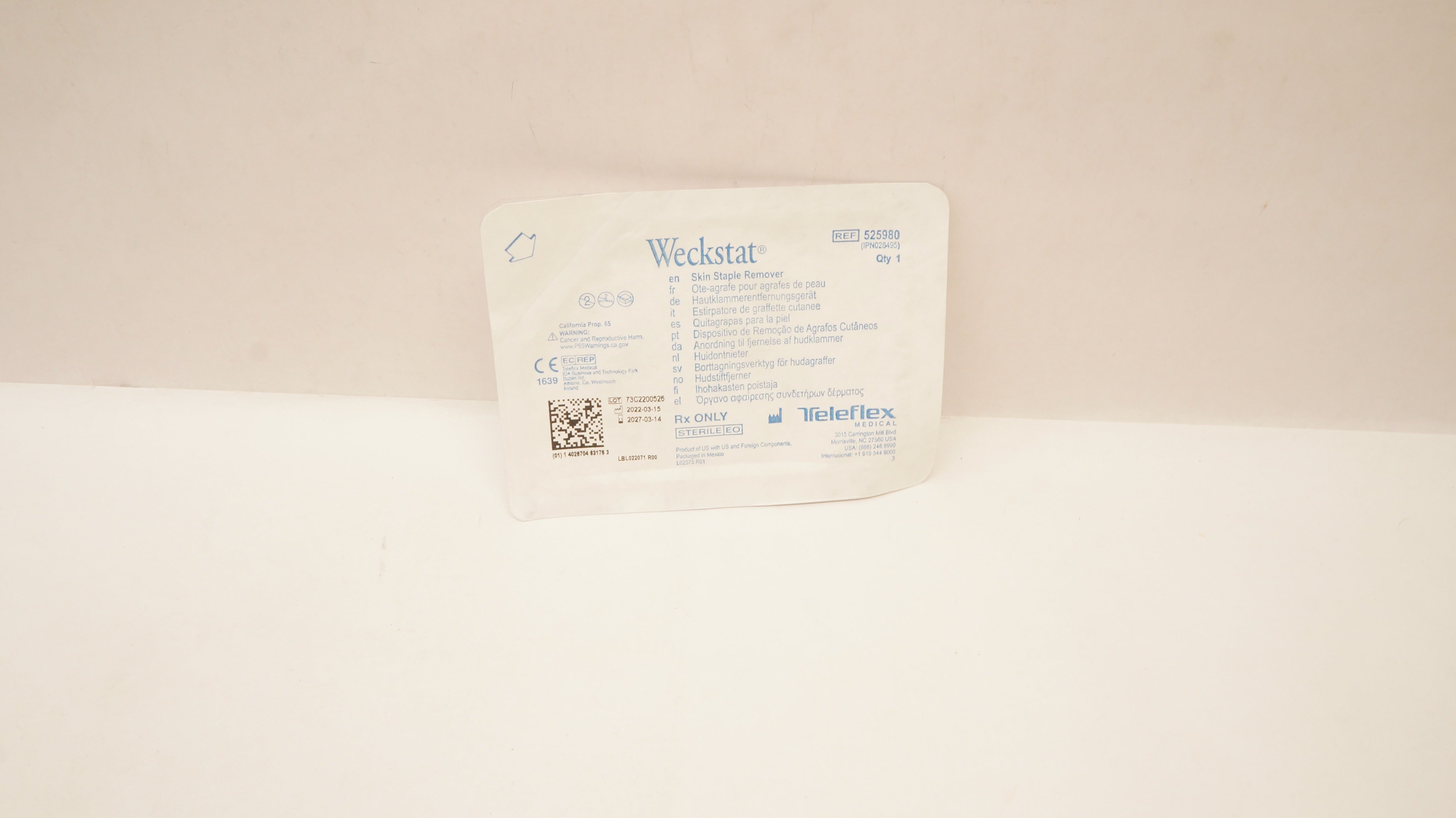 Teleflex 525980 Weckstat Skin Staple Remover