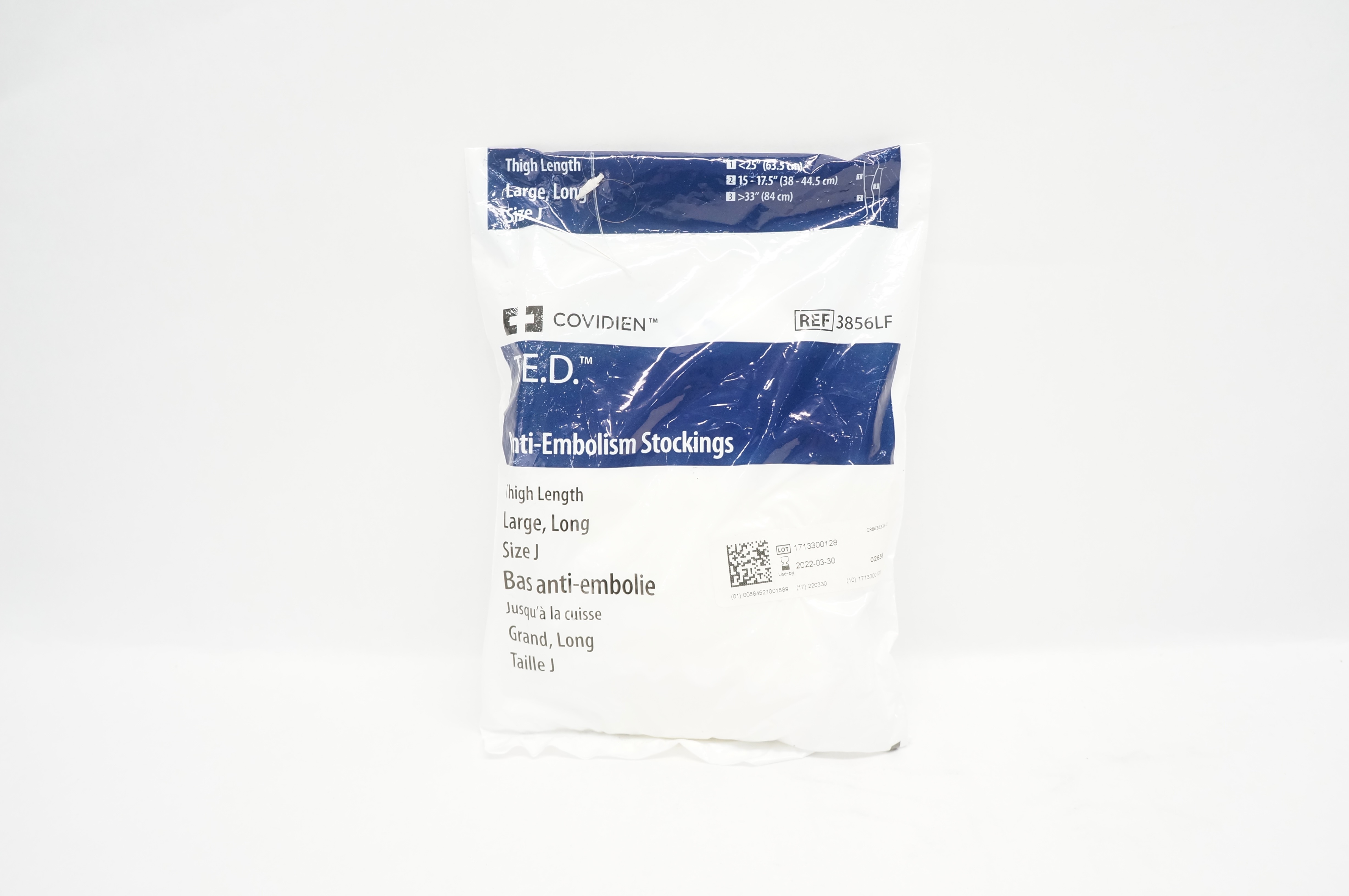 Covidien 3856LF T.E.D. Anti-Embolism Stockings Thigh Length, Large Size J (x)