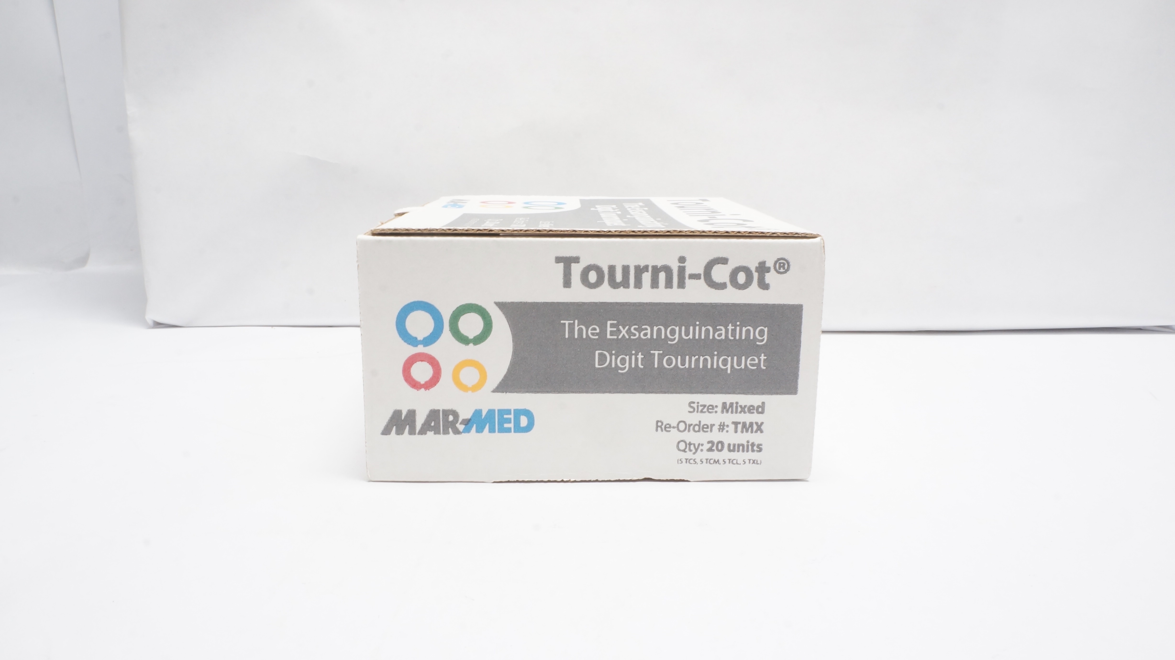 Mar-Med TMX Tourni-Cot The Exsanguinating Digit Tourniquet, Mixed - Box of 20