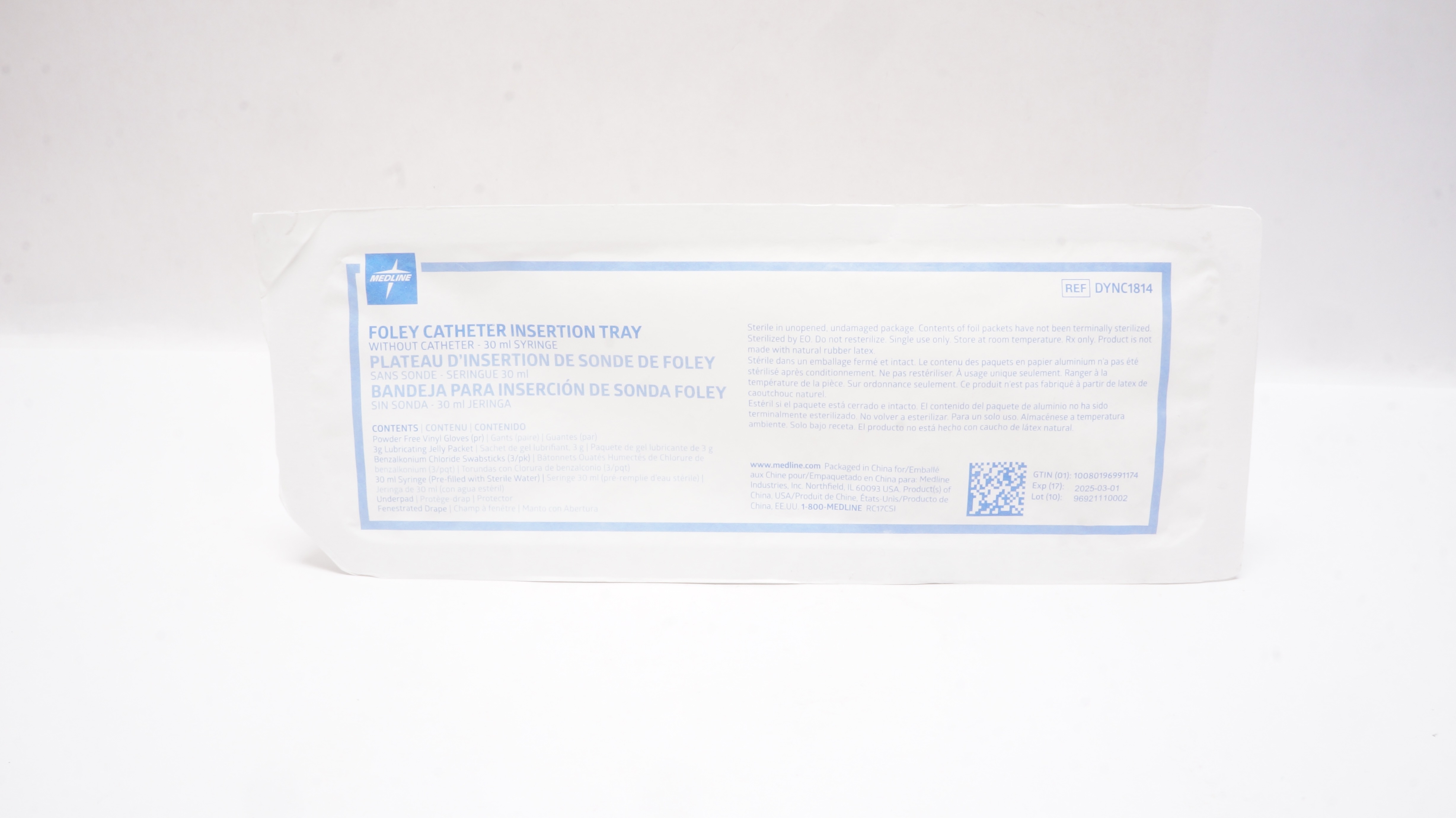 Medline DYNC1814 Foley Cath. Insertion Tray