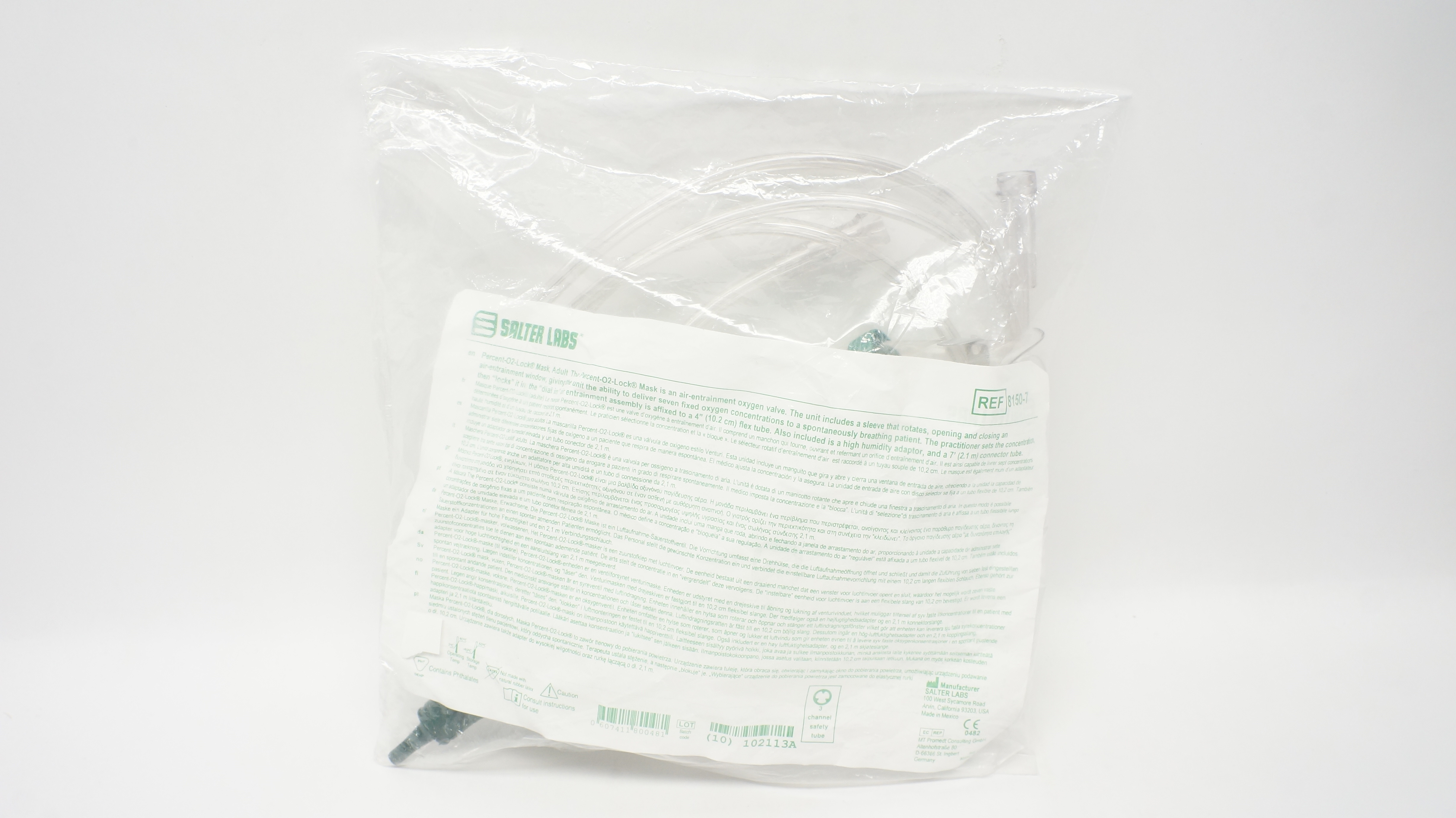 Salter Labs 8150-7 Percent-O2-Lock Mask, Adult