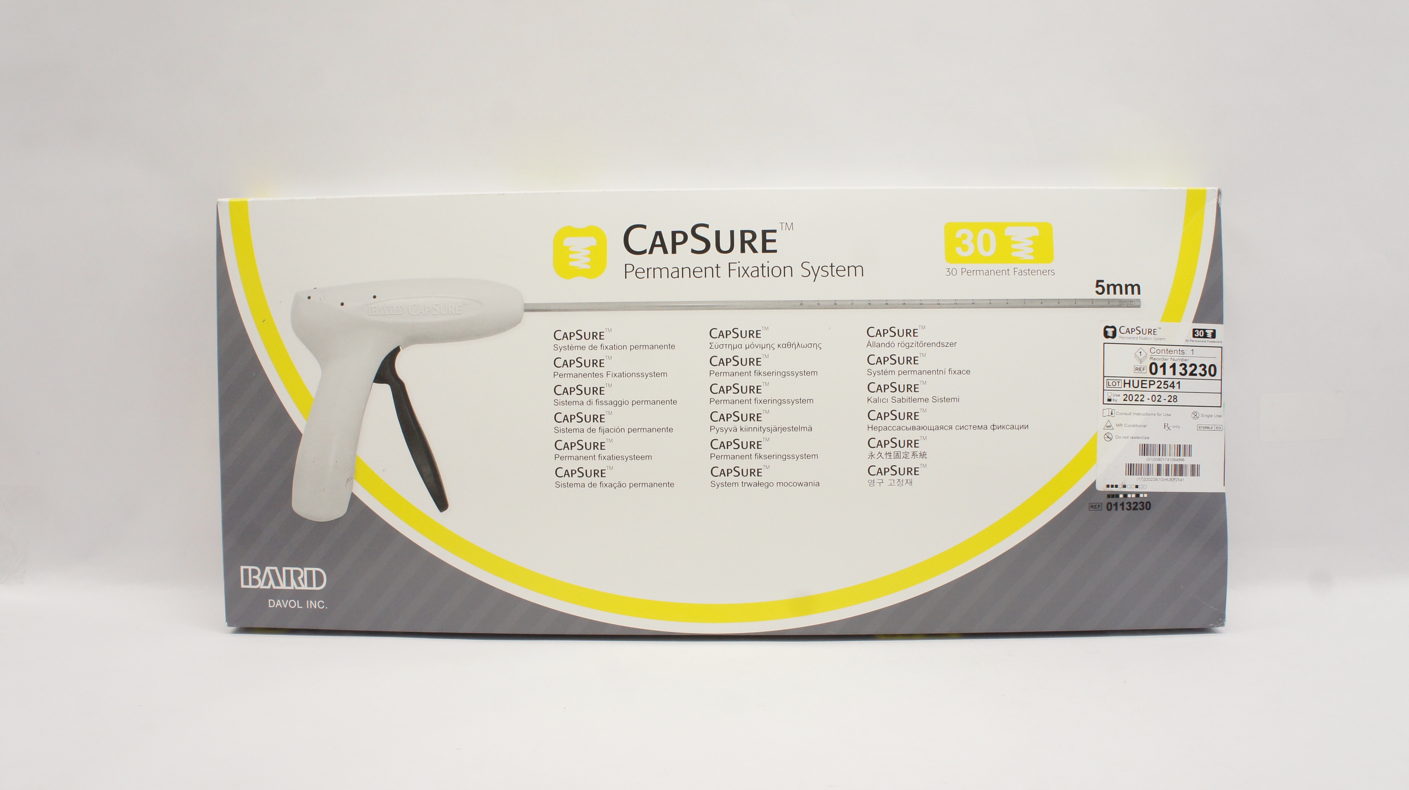 Bard 0113230 Davol CapSure Permanent Fixation System 30 Fasteners (x)