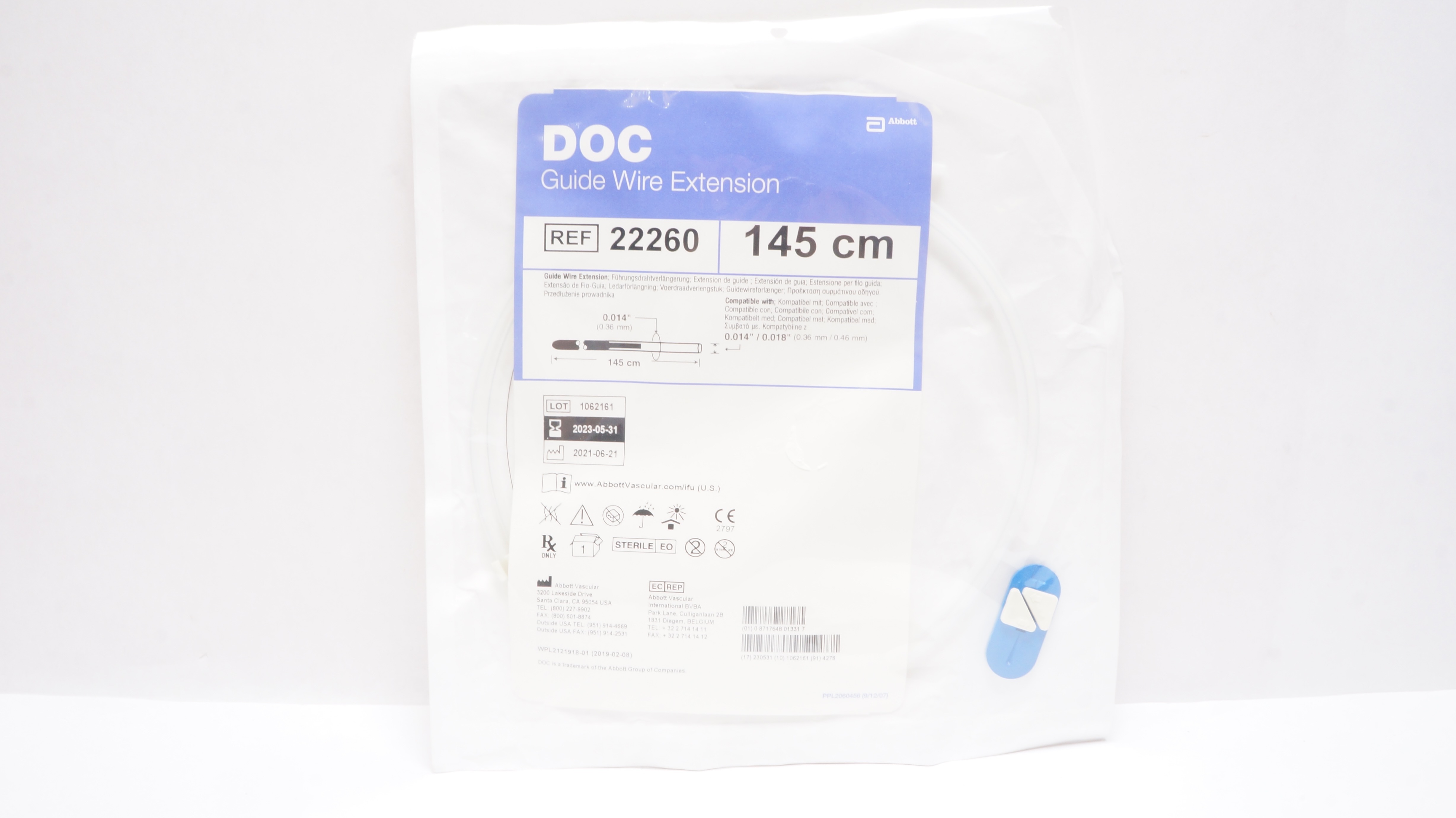 Abbott 22260 DOC Guide Wire Extension 145cm x 0.014inch (x)