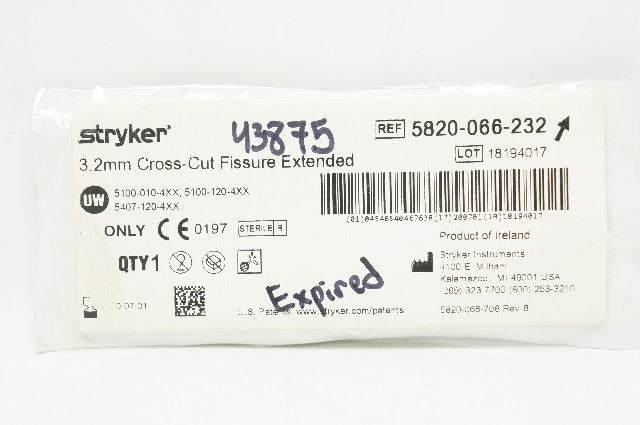 Stryker 5820-066-232 Cross Cut Fissure Extended 3.2mm (x)