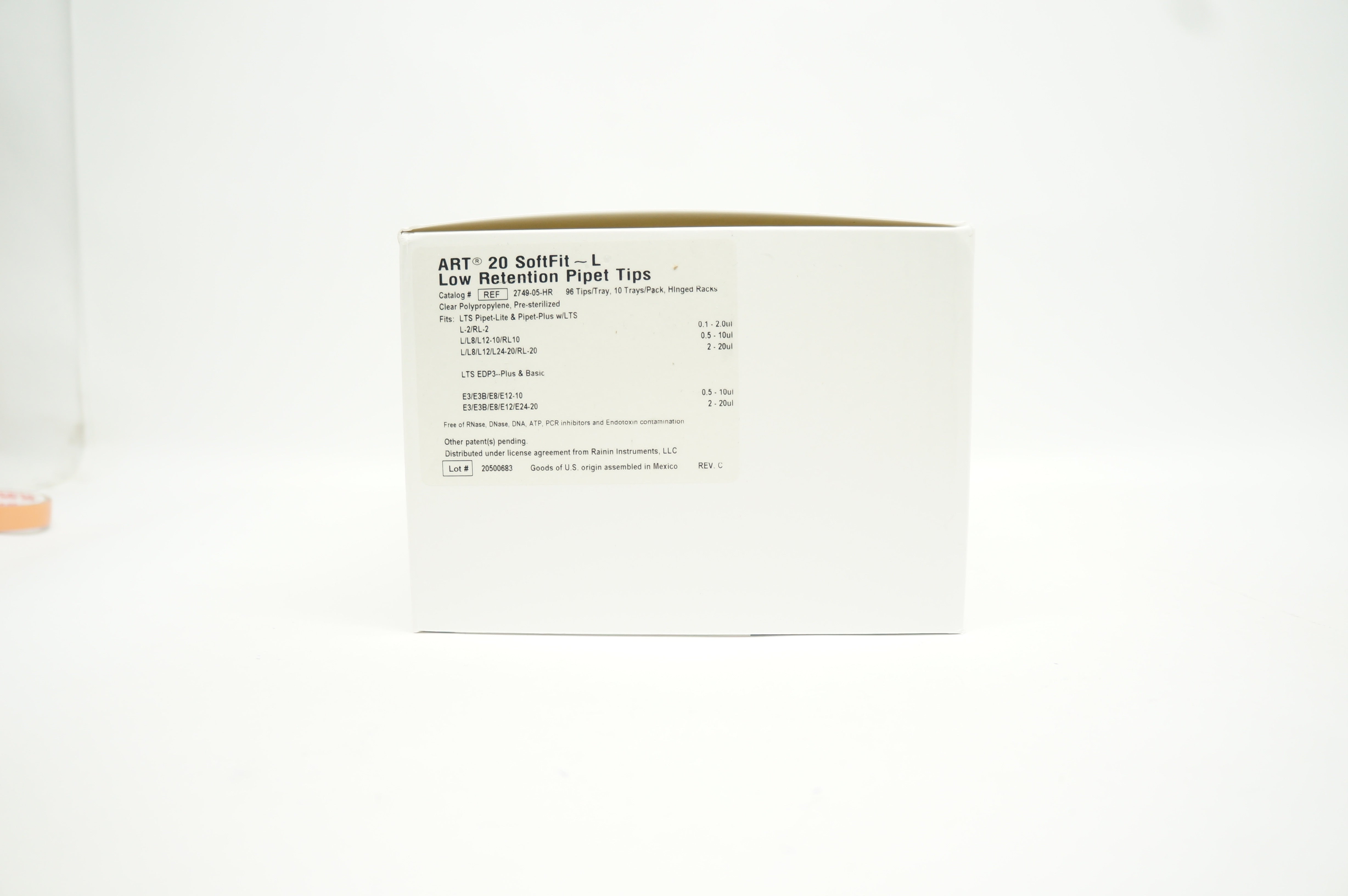 Thermo 2749-05-HR ART 20 SoftFit L Low Retention Pipet Tips - Box of 960