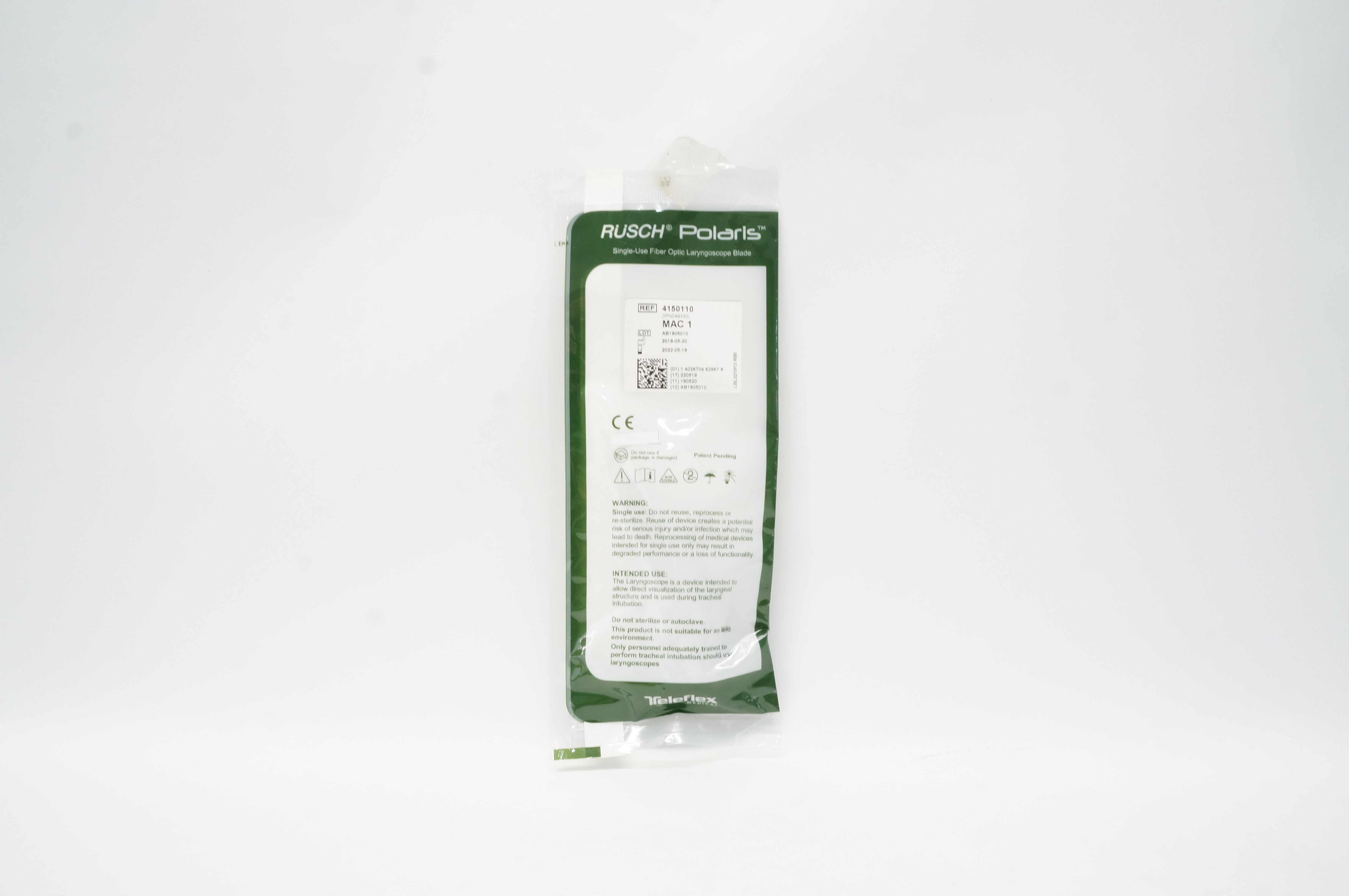 Teleflex 4150110 Rusch Polaris Fiber Optic Laryngoscope Blade MAC 1 (x)