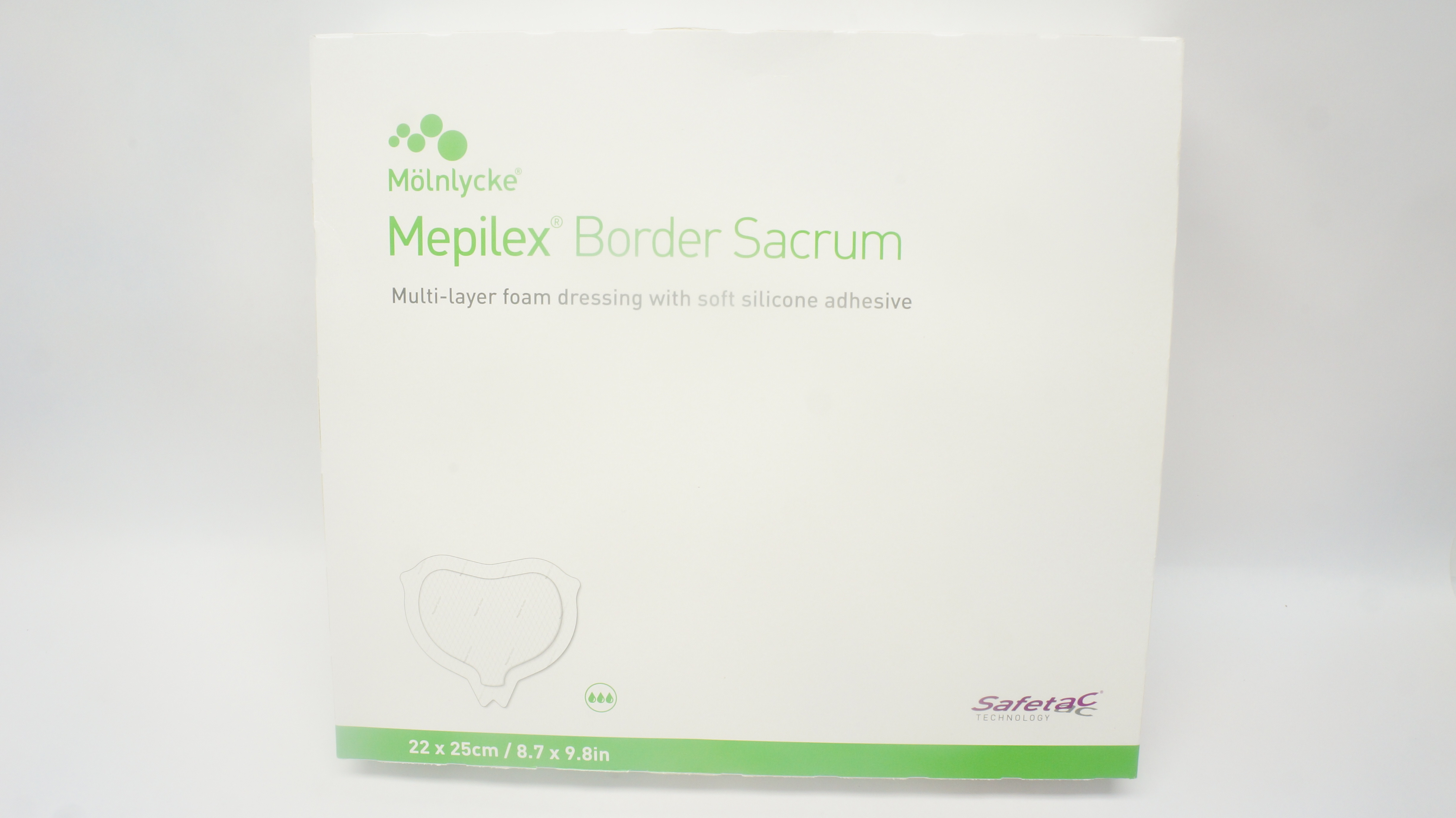 Mölnlycke 282455 Mepilex Border Sacrum Multi-layer Dressing 22 x 25cm- Box of 10