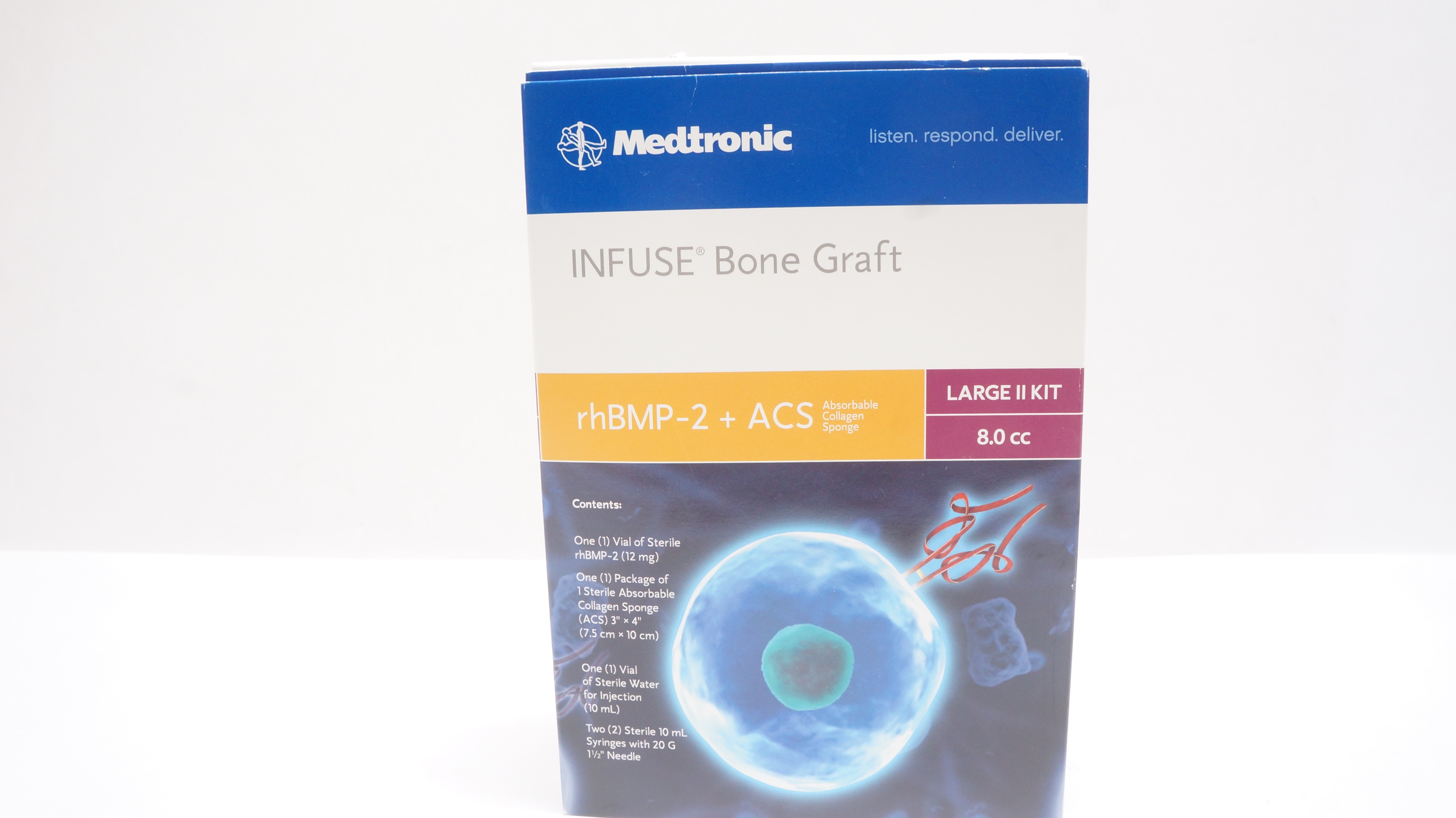 Medtronic 7510800 Infuse Bone Graft rhBMP -2 +ACS Large II Kit 8.0cc
