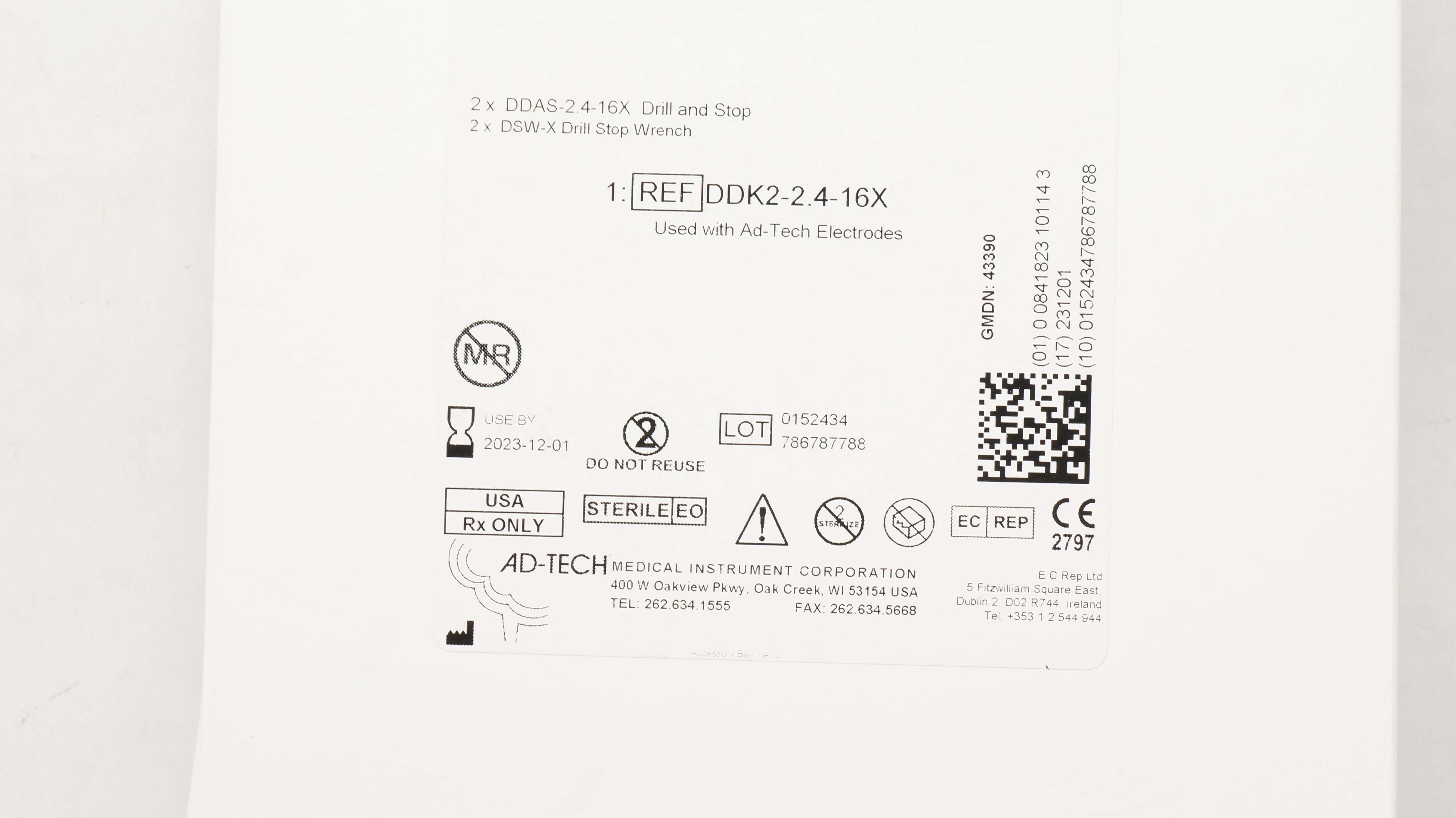 AD-Tech Medical DDK2-2.4-16X Disposable Drill Kit (x)