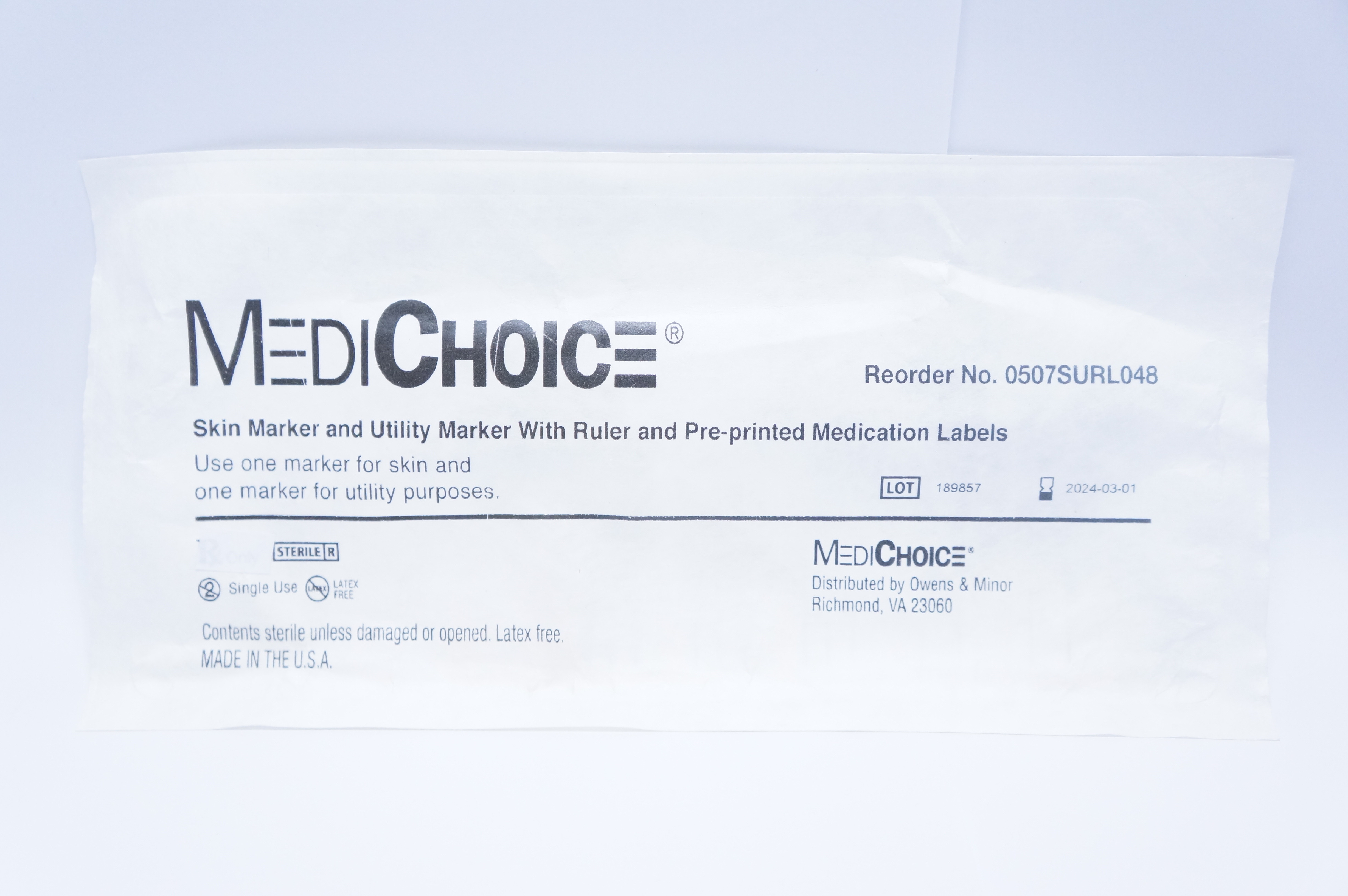 MediChoice 0507SURL048 Skin Marker and Utility Marker with Ruler