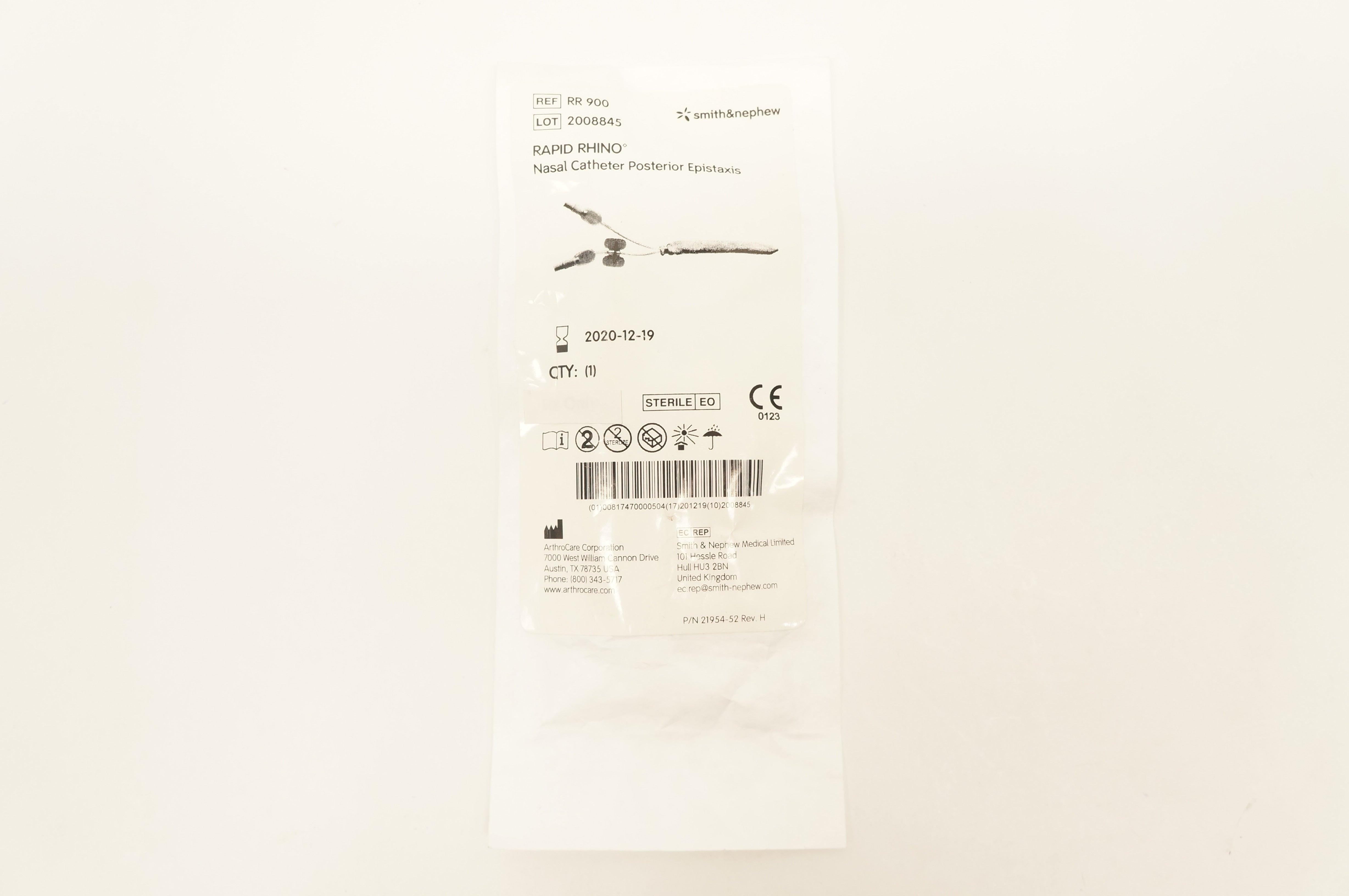 Smith&Nephew RR900 Rapid Rhino Nasal Cath. Posterior Epistaxis