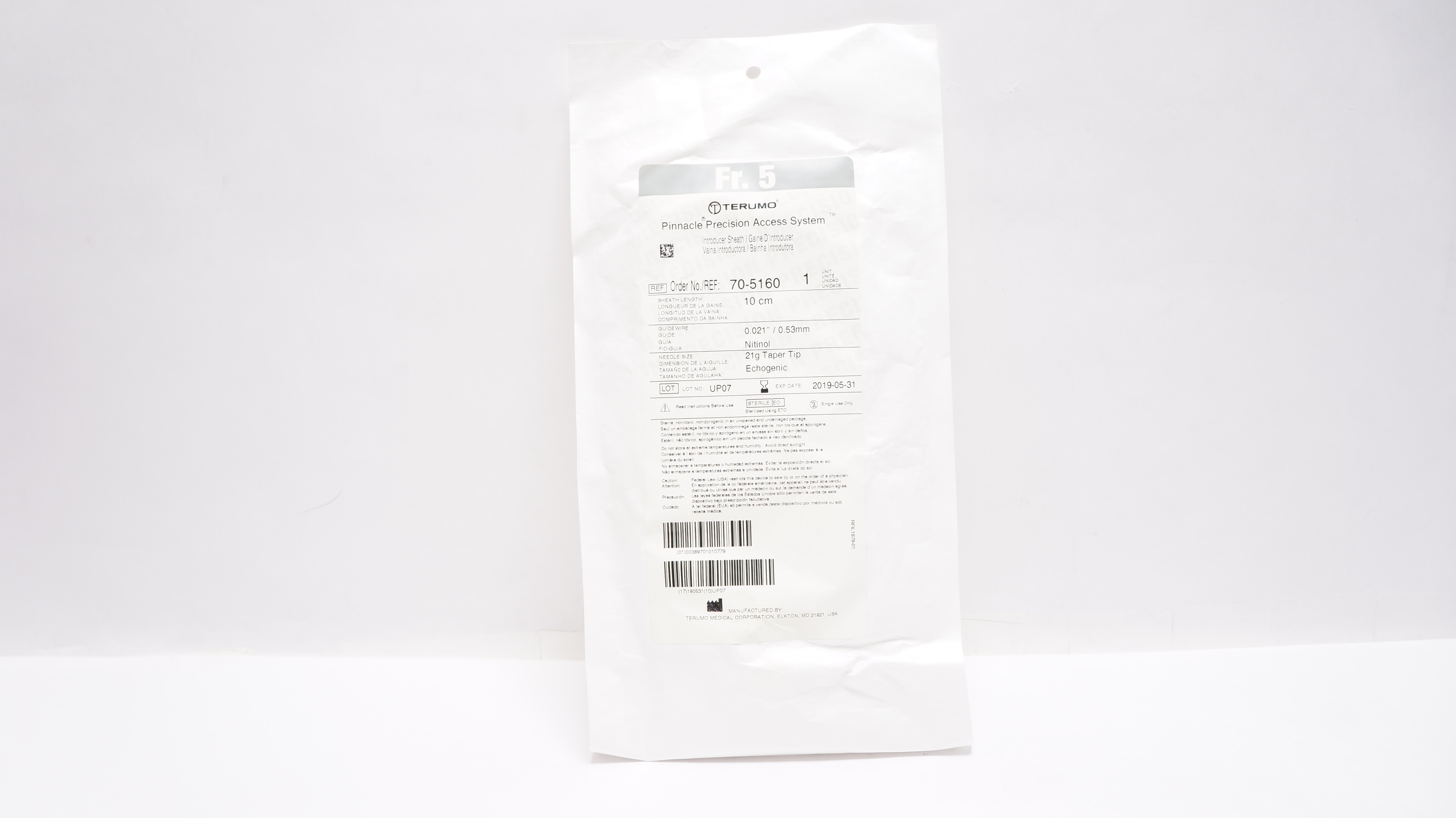 Terumo 70-5160 Pinnacle Precision Access System 5Fr. x 10cm (x)