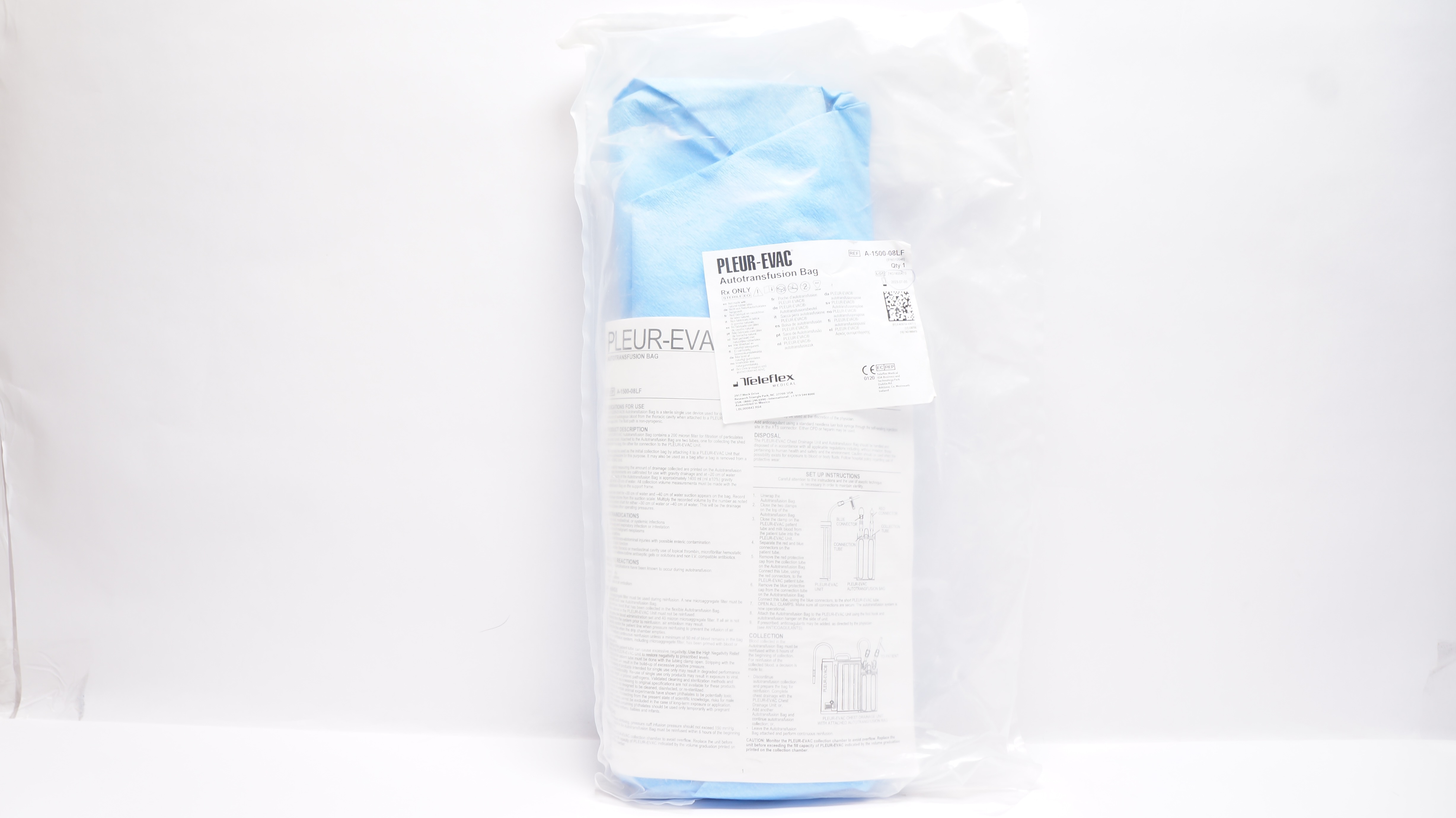 Teleflex A-1500-08LF PLEUR-EVAC Autotransfusion Bag (x)
