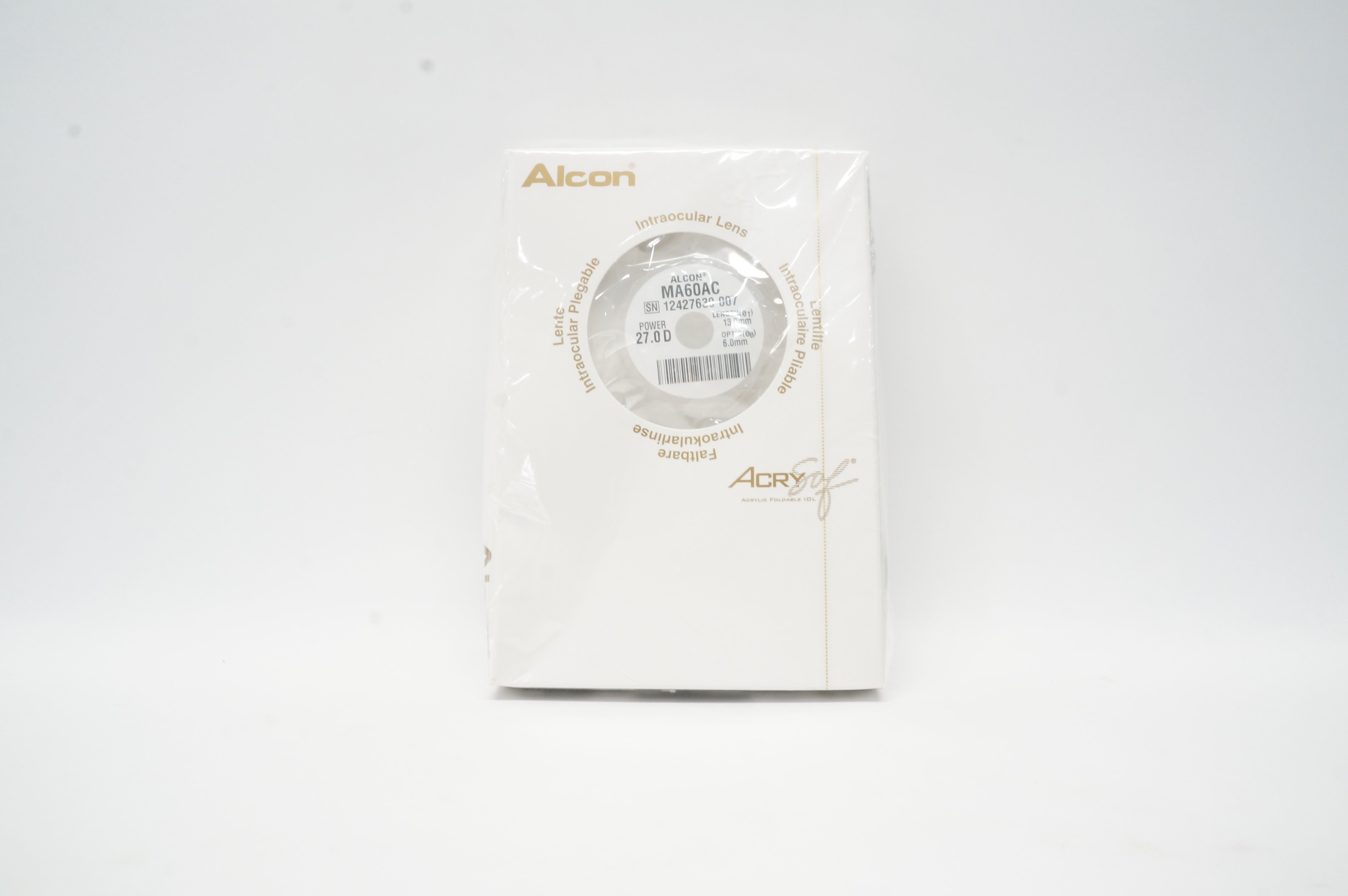 Alcon MA60AC AcrySof Soft Acrylic Multipiece 27.0D, 13.0mm, Optic 6.0mm (x)