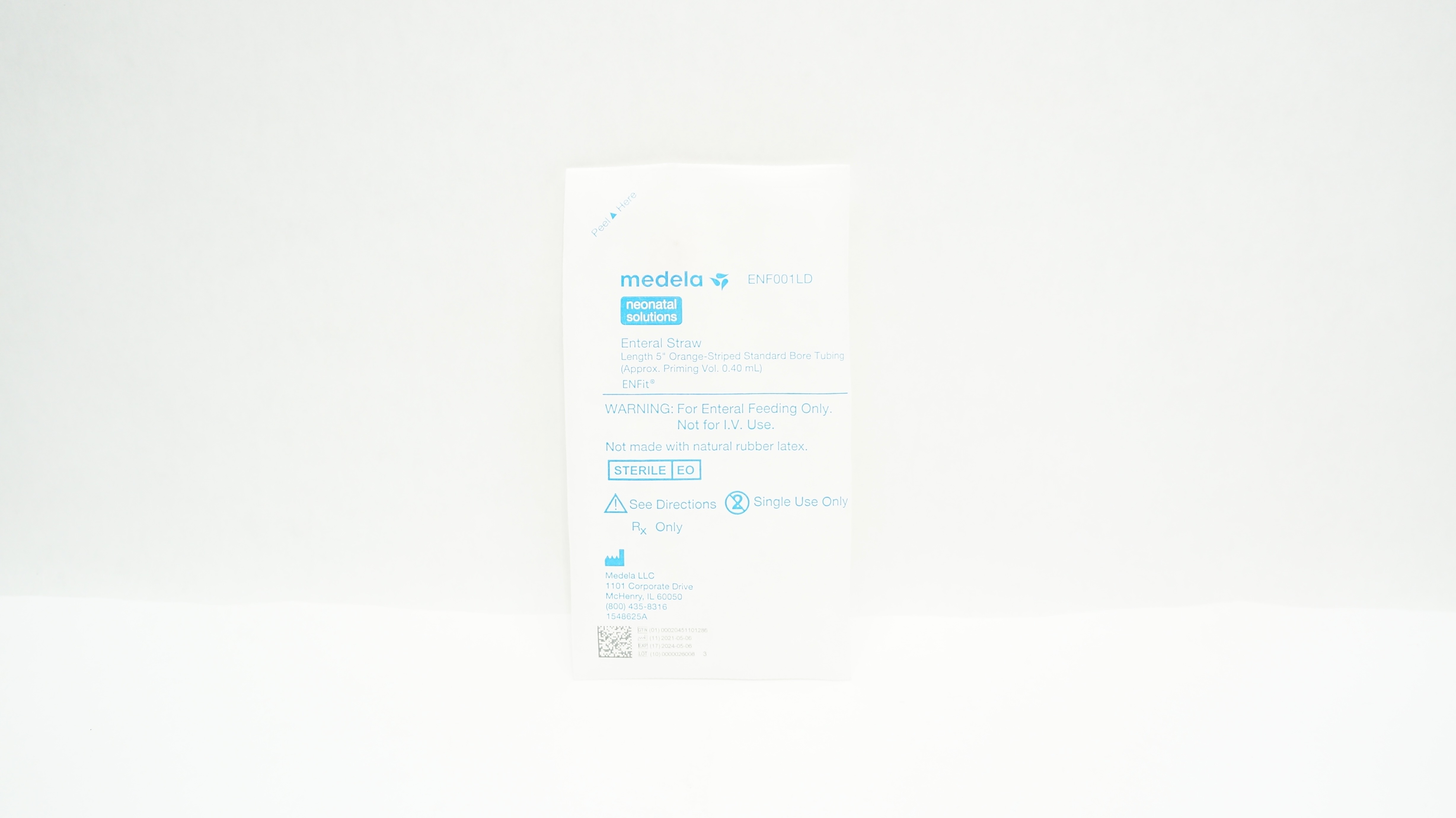 Medela ENF001LD Neonatal Solutions Enteral Straw 5in Approx. Prim.Vol. 0.40mL