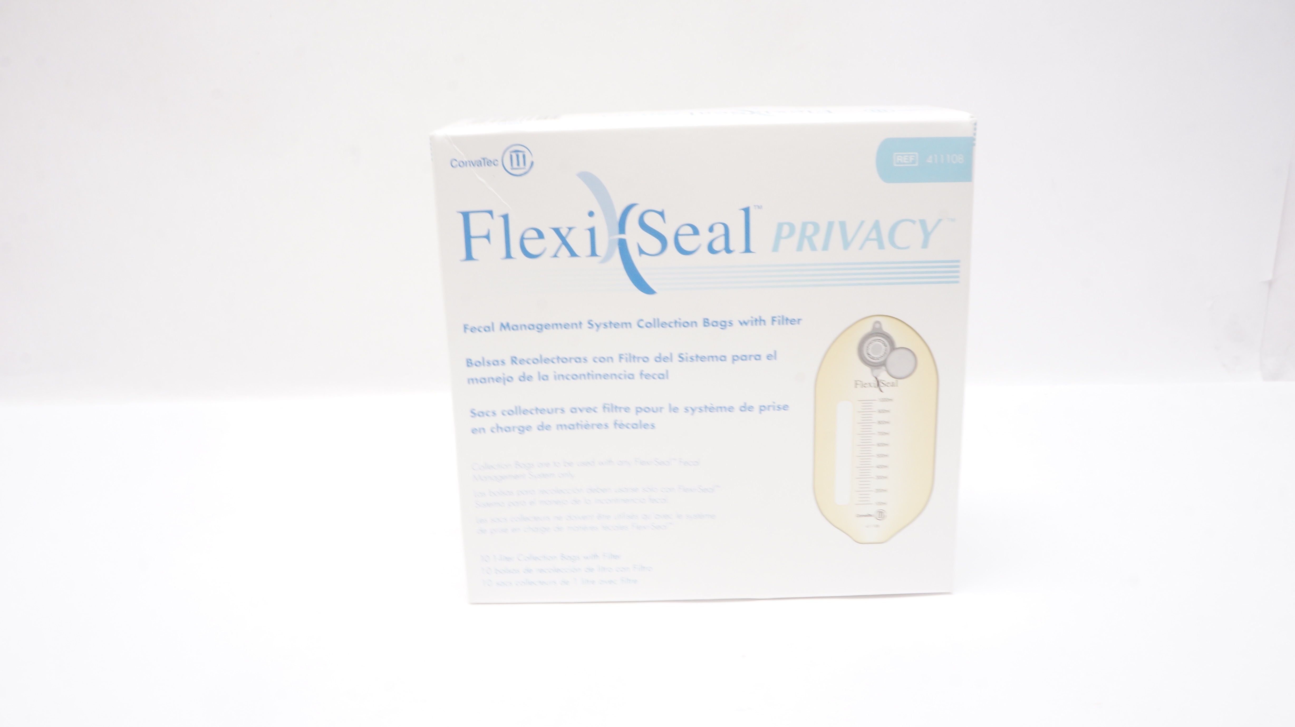 ConvaTec 411108 Flexi Seal Privacy Collection Bags with Filter 1L - Box of 10