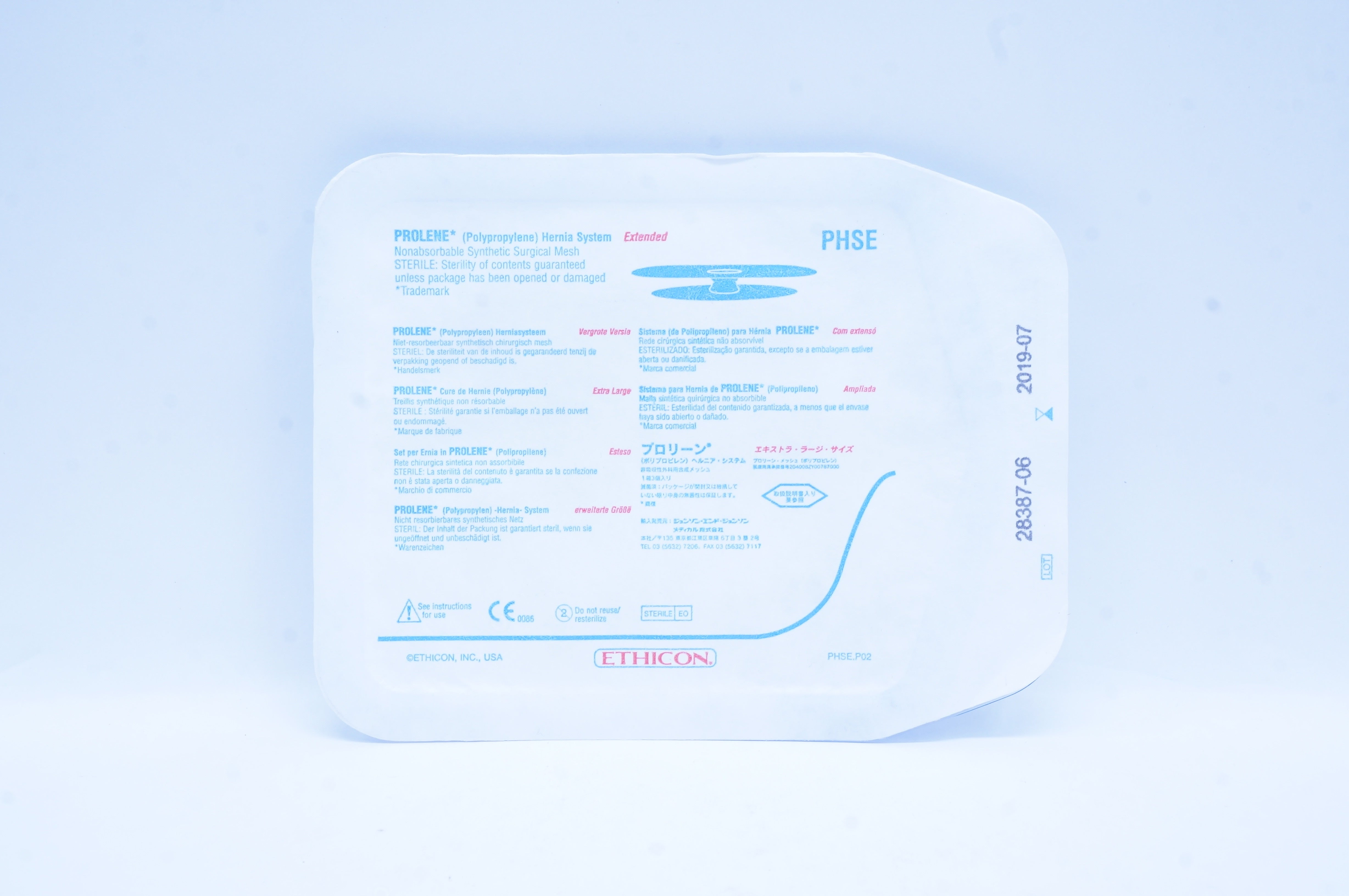 Ethicon PHSE Prolene (Polypropyleen) Hernia System Extended (x)