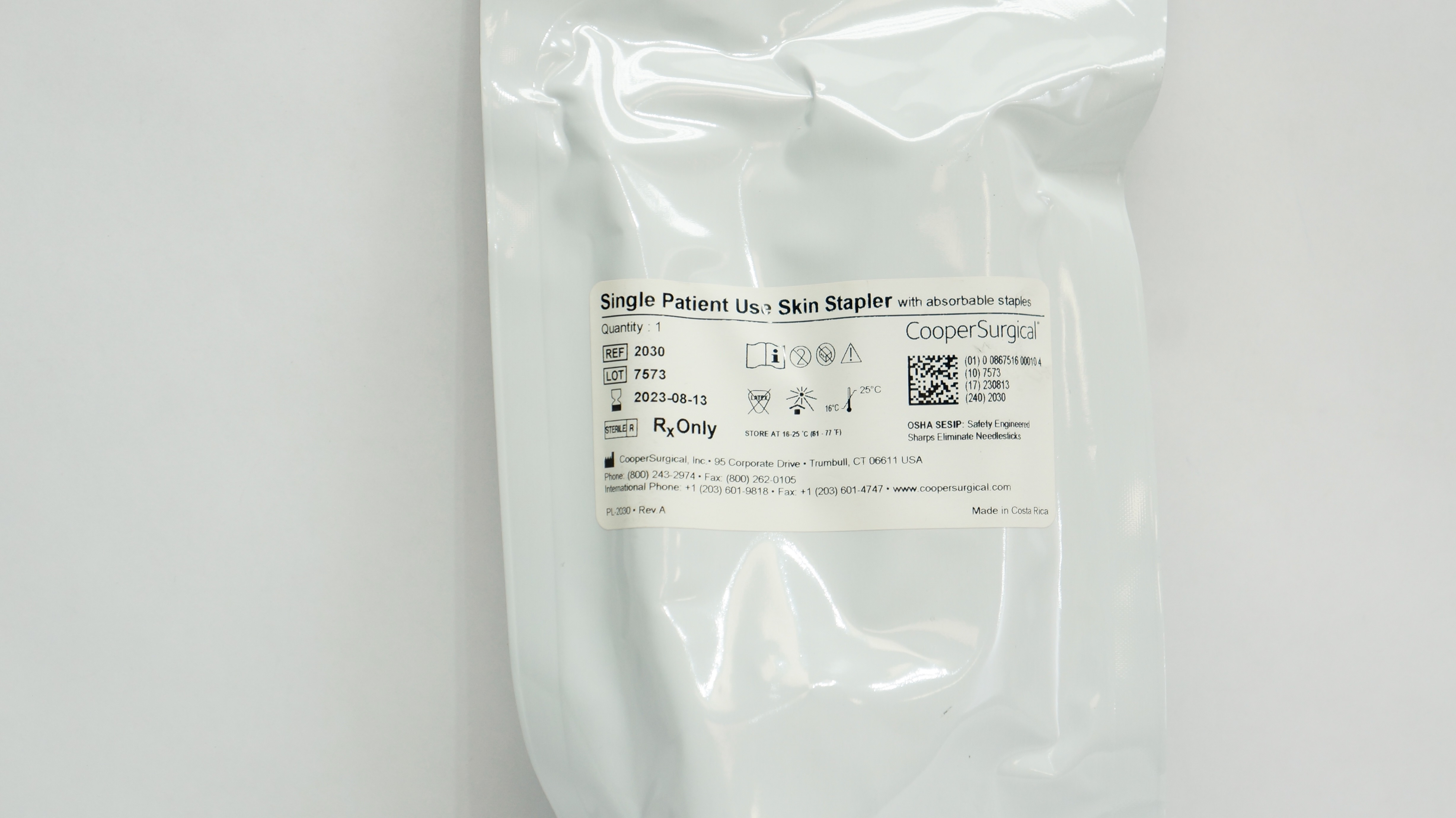 Cooper Surgical 2030 INSORB Skin Stapler W/Absorbale Staples (x)