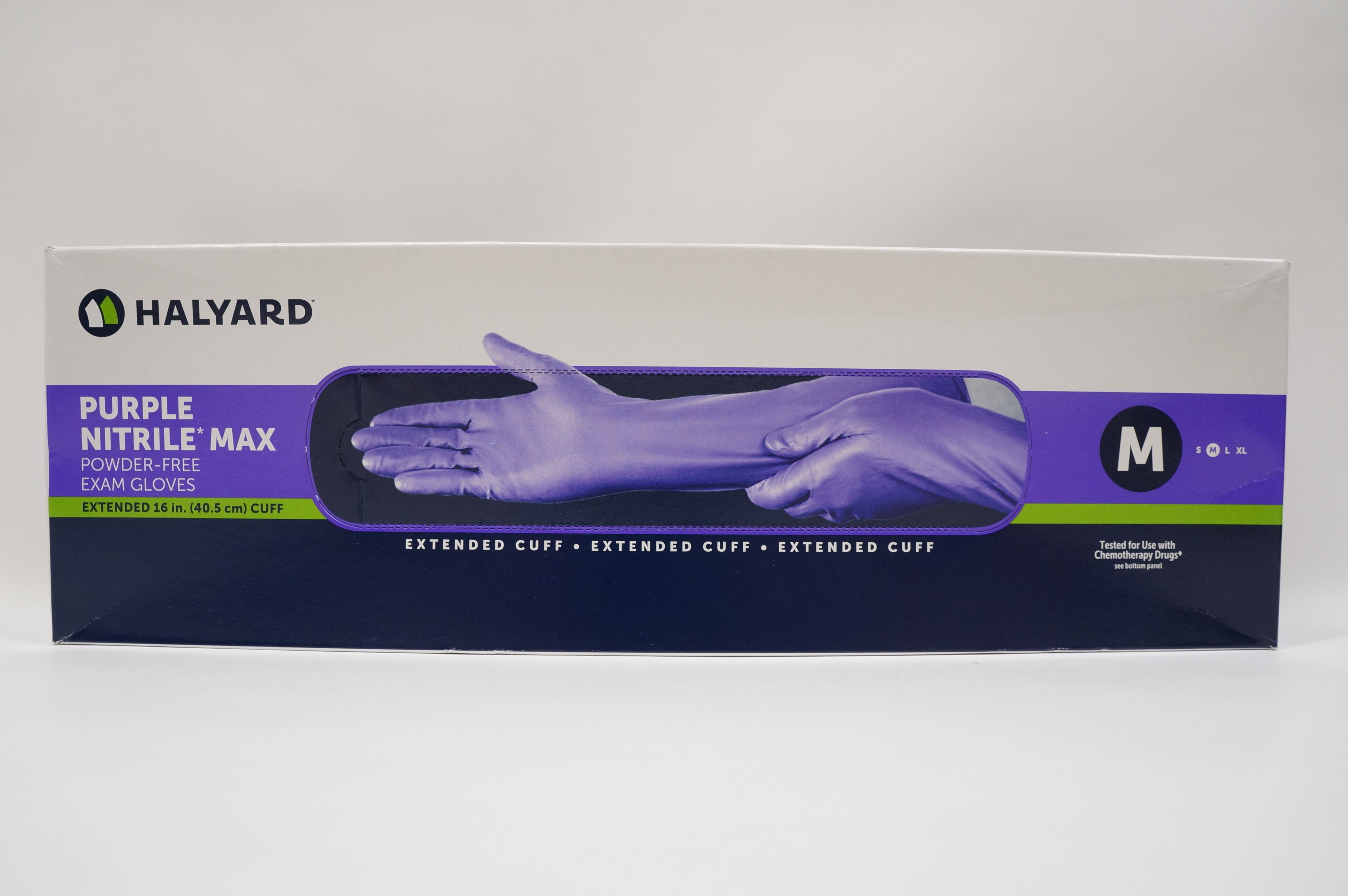 Halyard 44993 SafeSkin Purple Nitrile Max Powder-Free Exam Gloves M -Box of 50