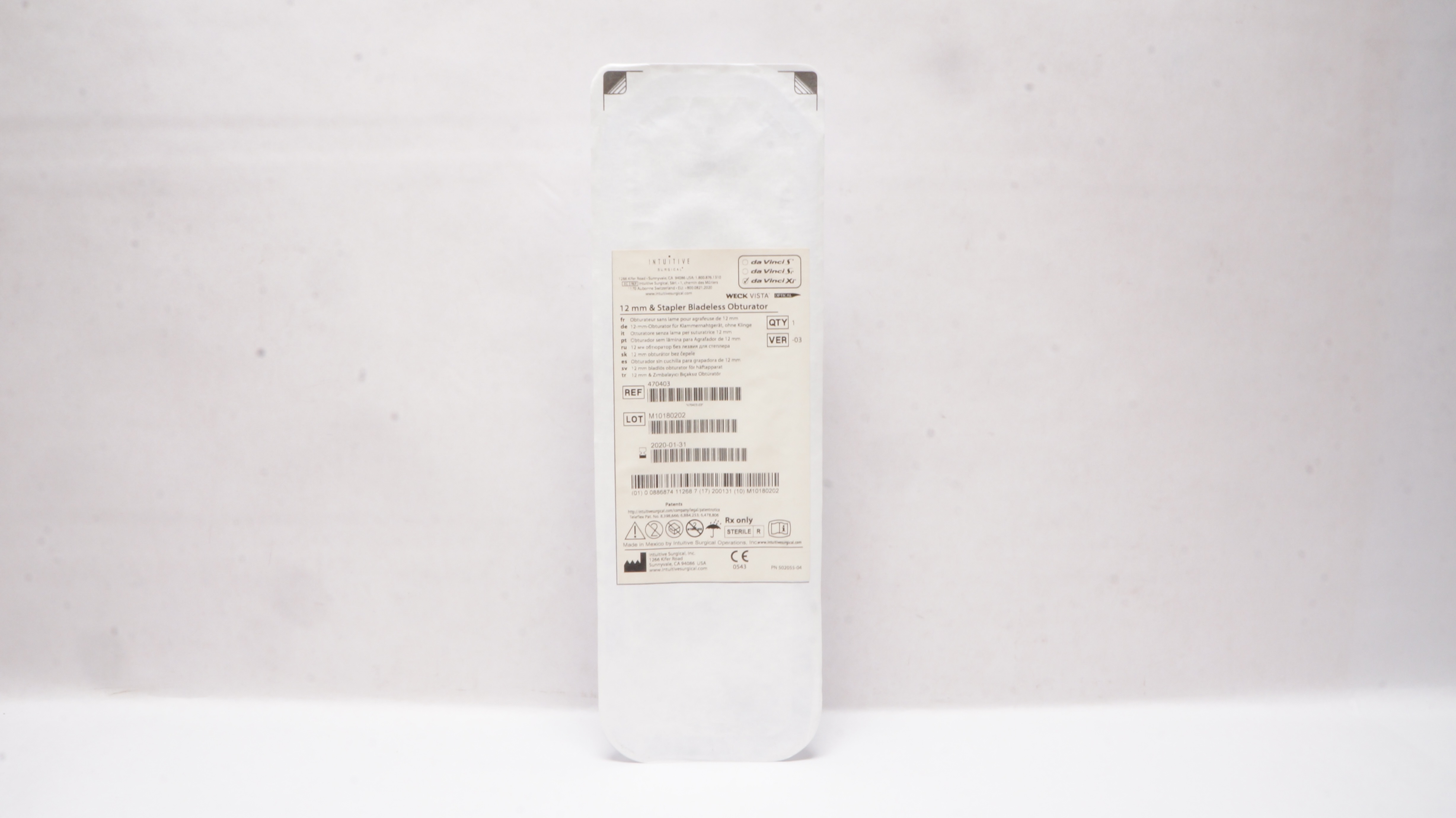 Intuitive Surgical 470403 Da Vinci Xi Bladeless Obturator 12mm (x)