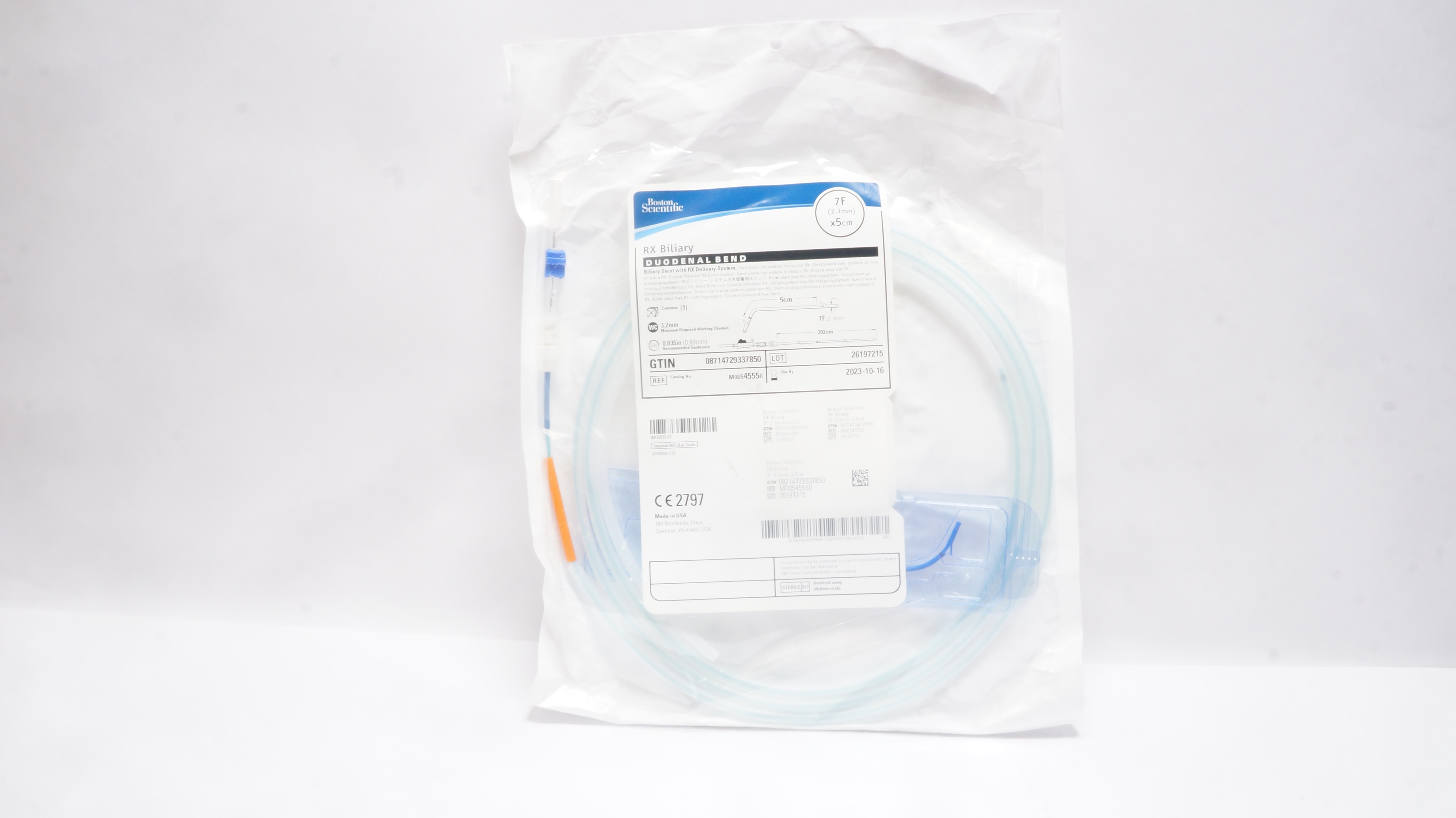 Boston Scientific M00545550 Biliary Stnt with RX Delivery System 7F x 5cm