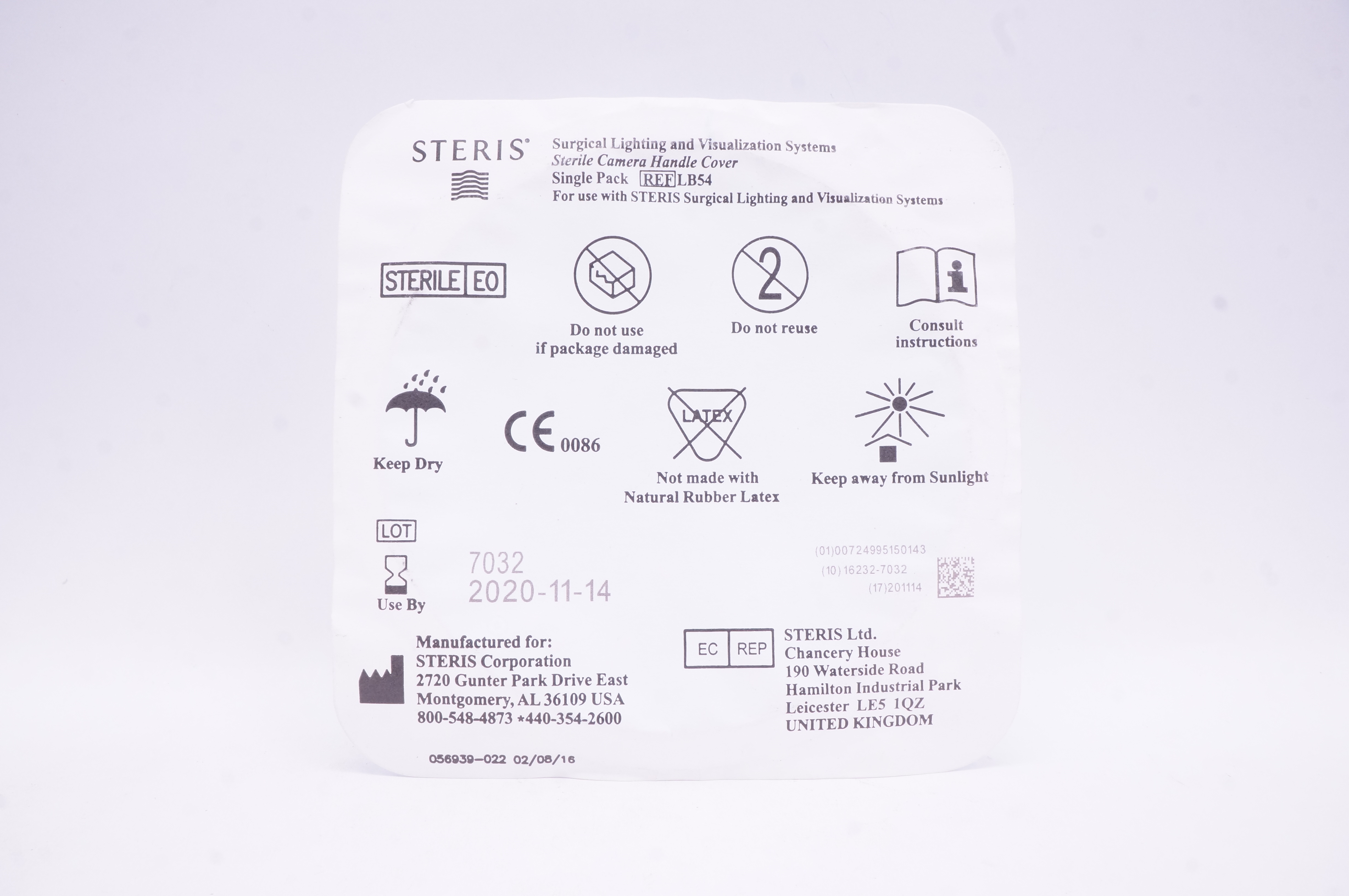 Steris LB54 Surgical Lighting and Visualization Systems Camera Handle Cover (x)