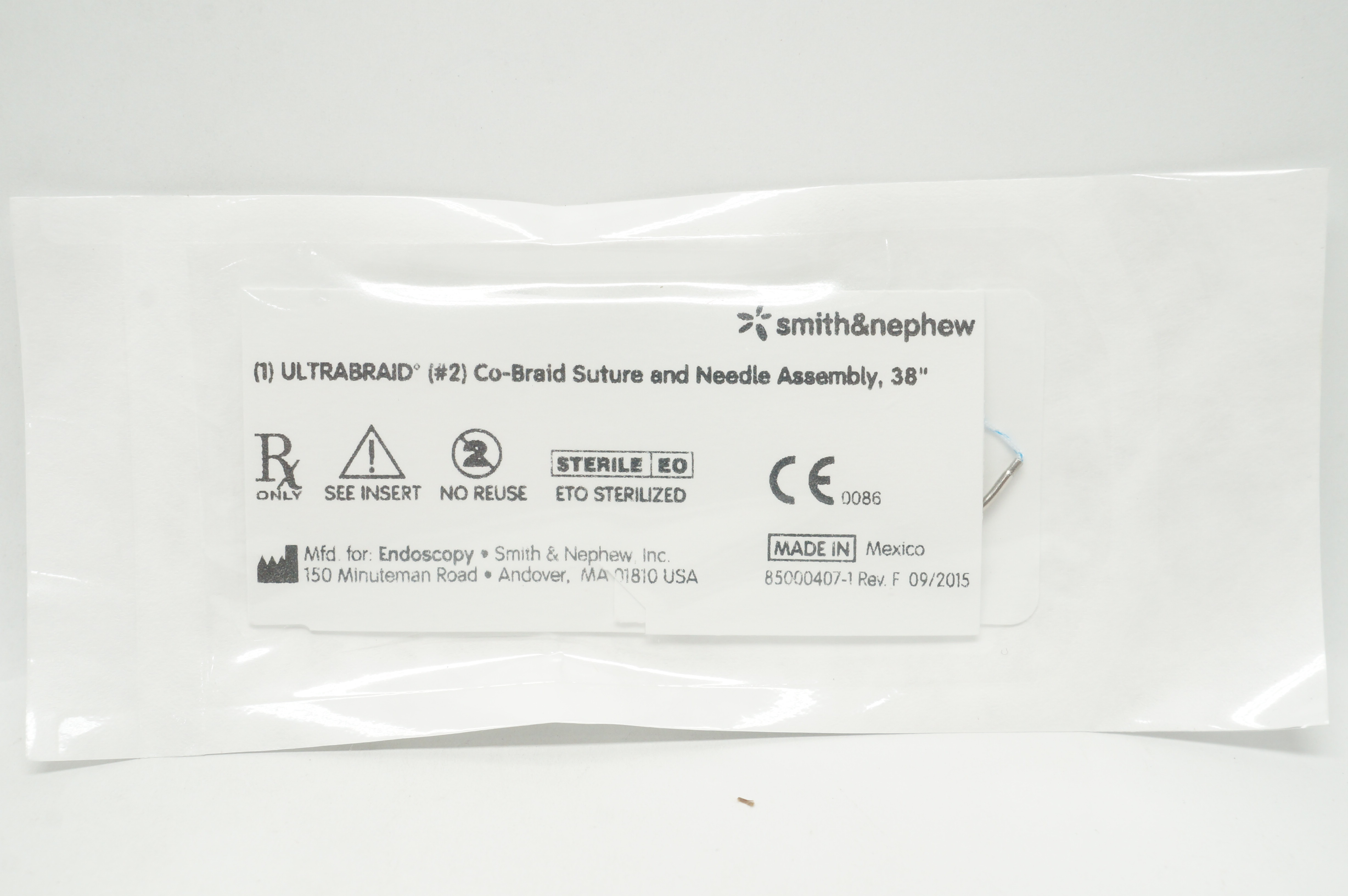 Smith&Nephew 7210915 ULTRABRAID #2 Co-Braid Stre and Ndle Assembly, 38inch