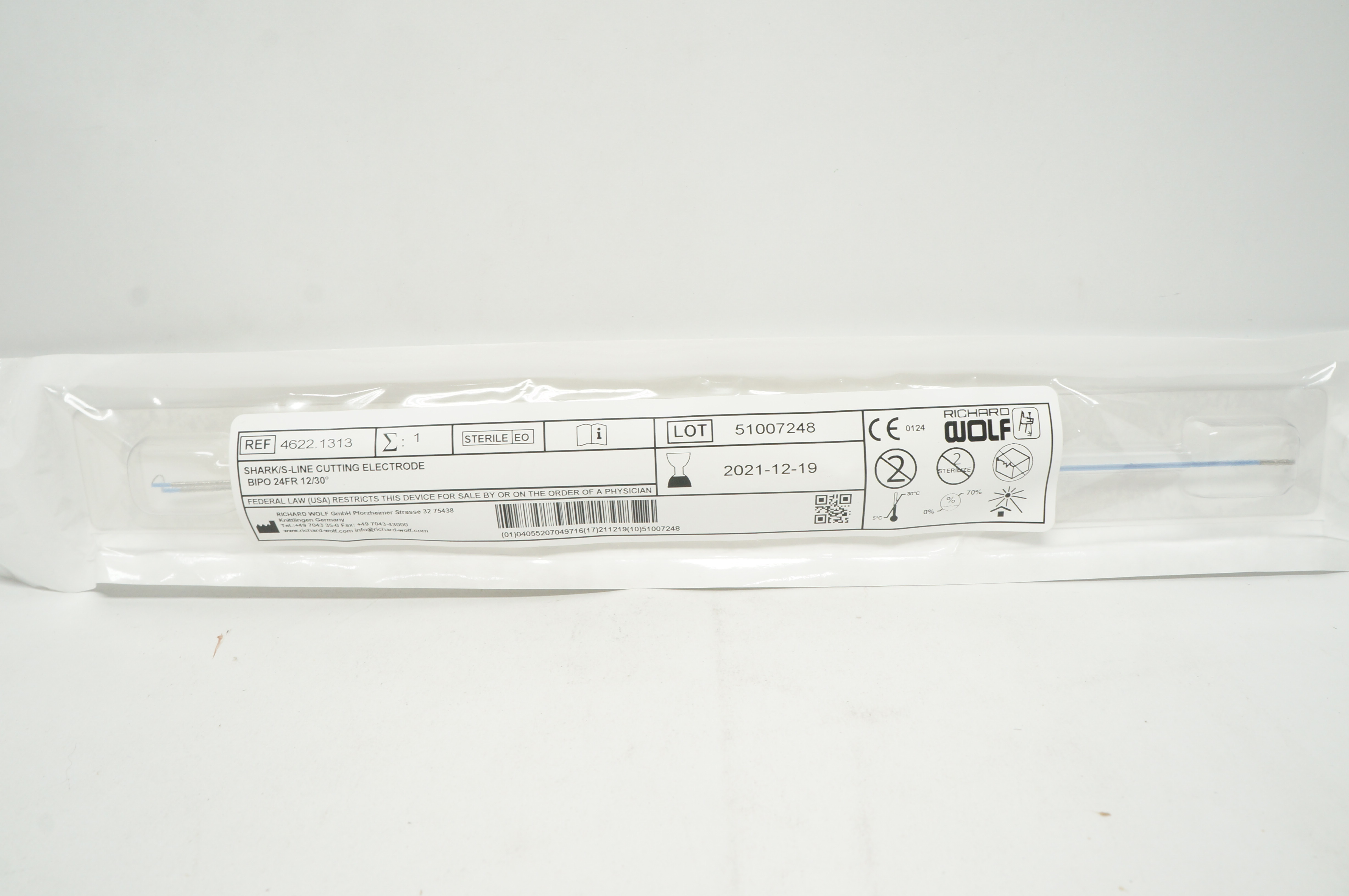 R.Wolf 4622.1313 Shark/S-Line Cutting Electrode Bipo 24Fr 12/30 Degree