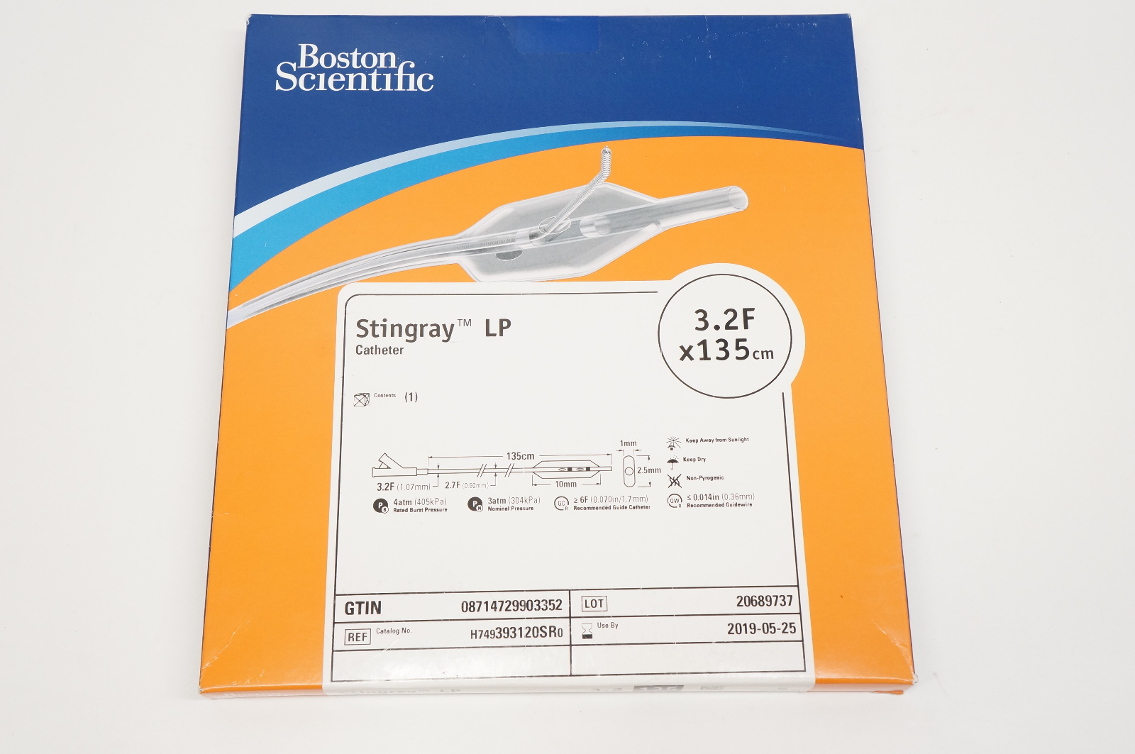 Boston Scientific 393120SR Stingray LP Cath. 3.2F x 135cm (x)