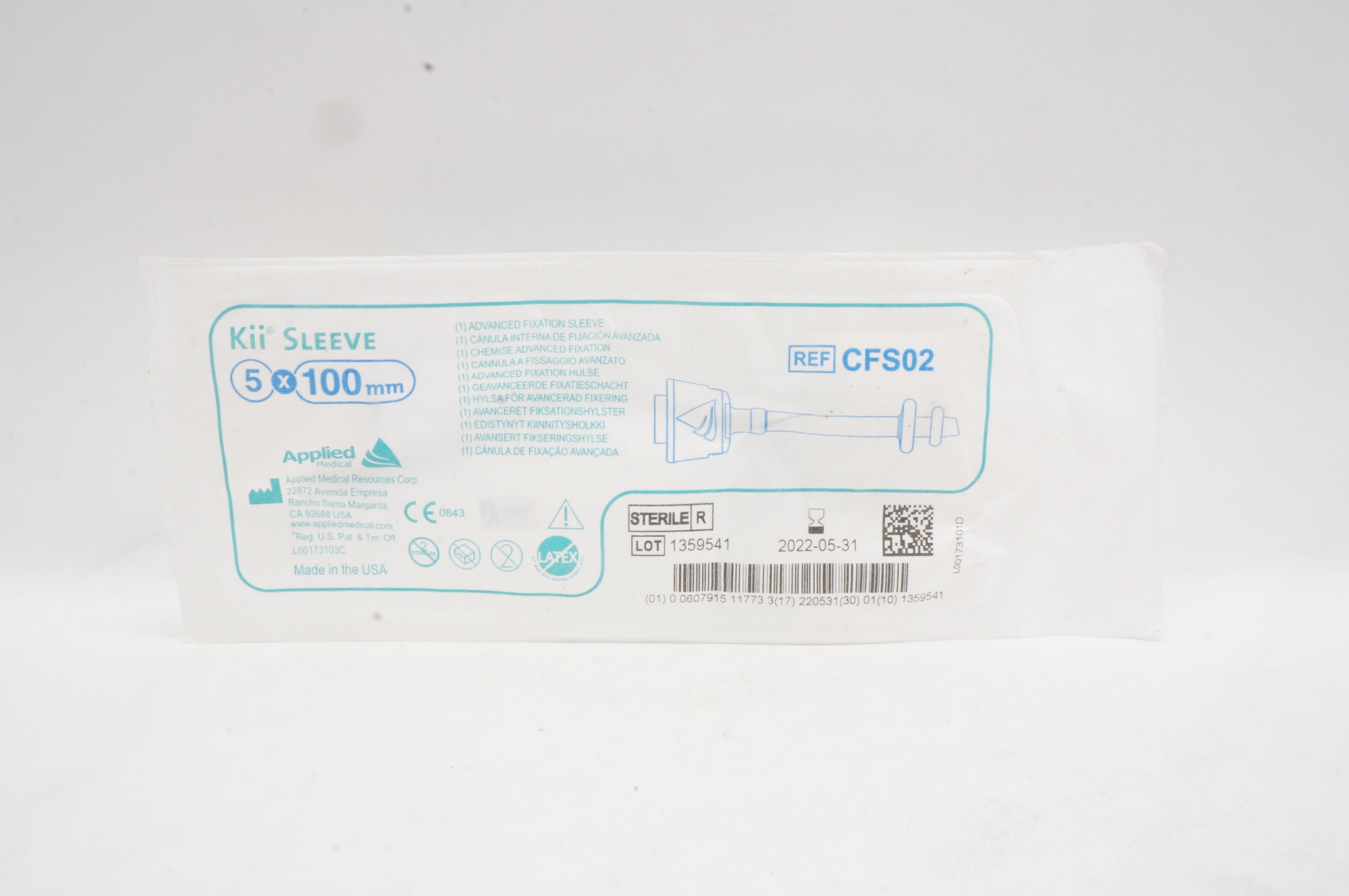 Applied Medical CFS02 Kii Sleeve Advanced Fixation Sleeve 5 x 100mm (x)