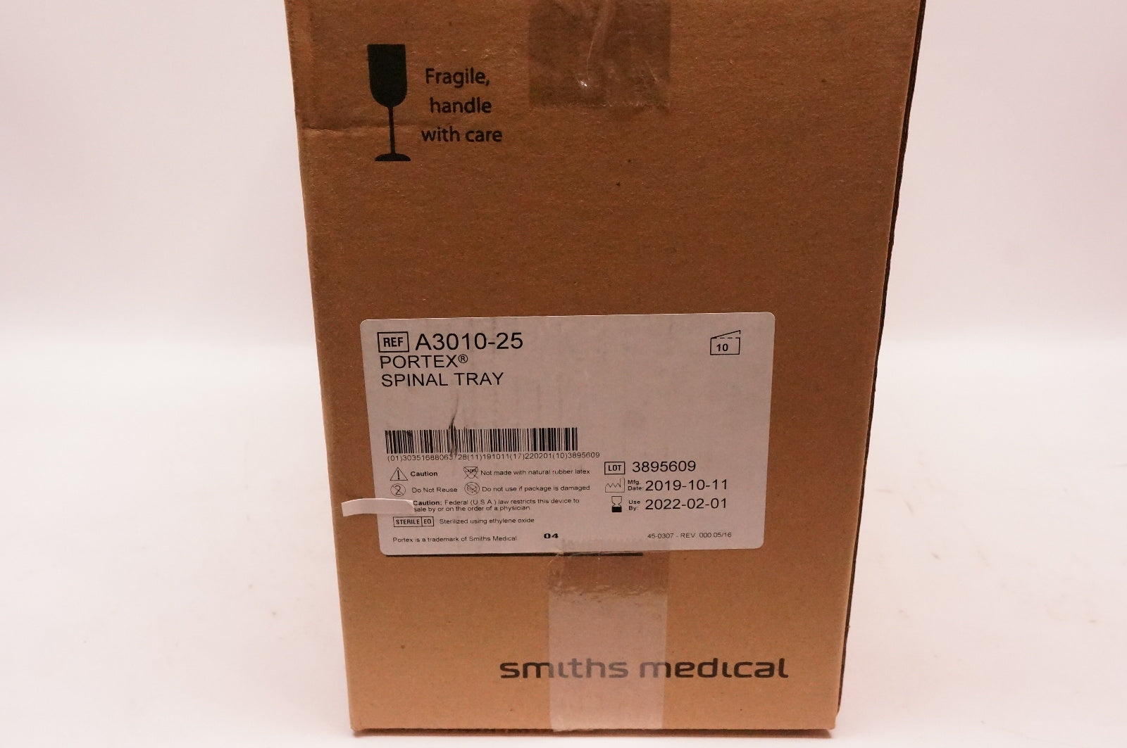 Smiths Medical A3010-25 Portex Spinal Tray - Box of 10