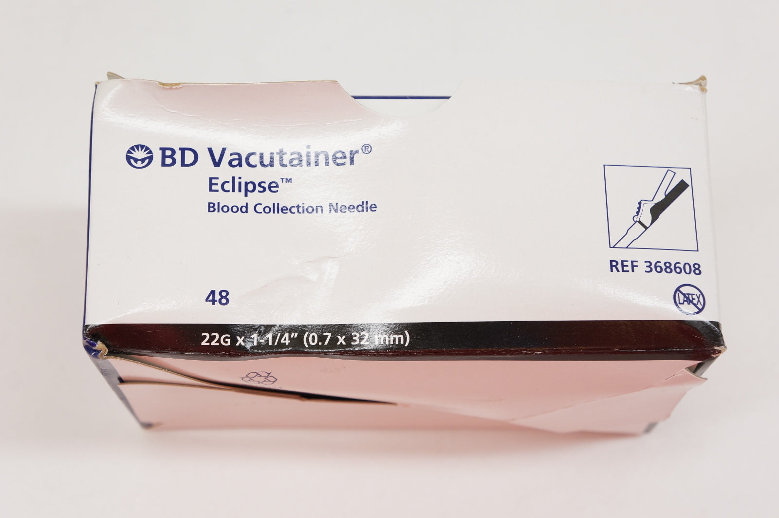 BD 368608 Vacutainer Eclipse Blood Collection 22G x 1-1/4inch - Box of 48