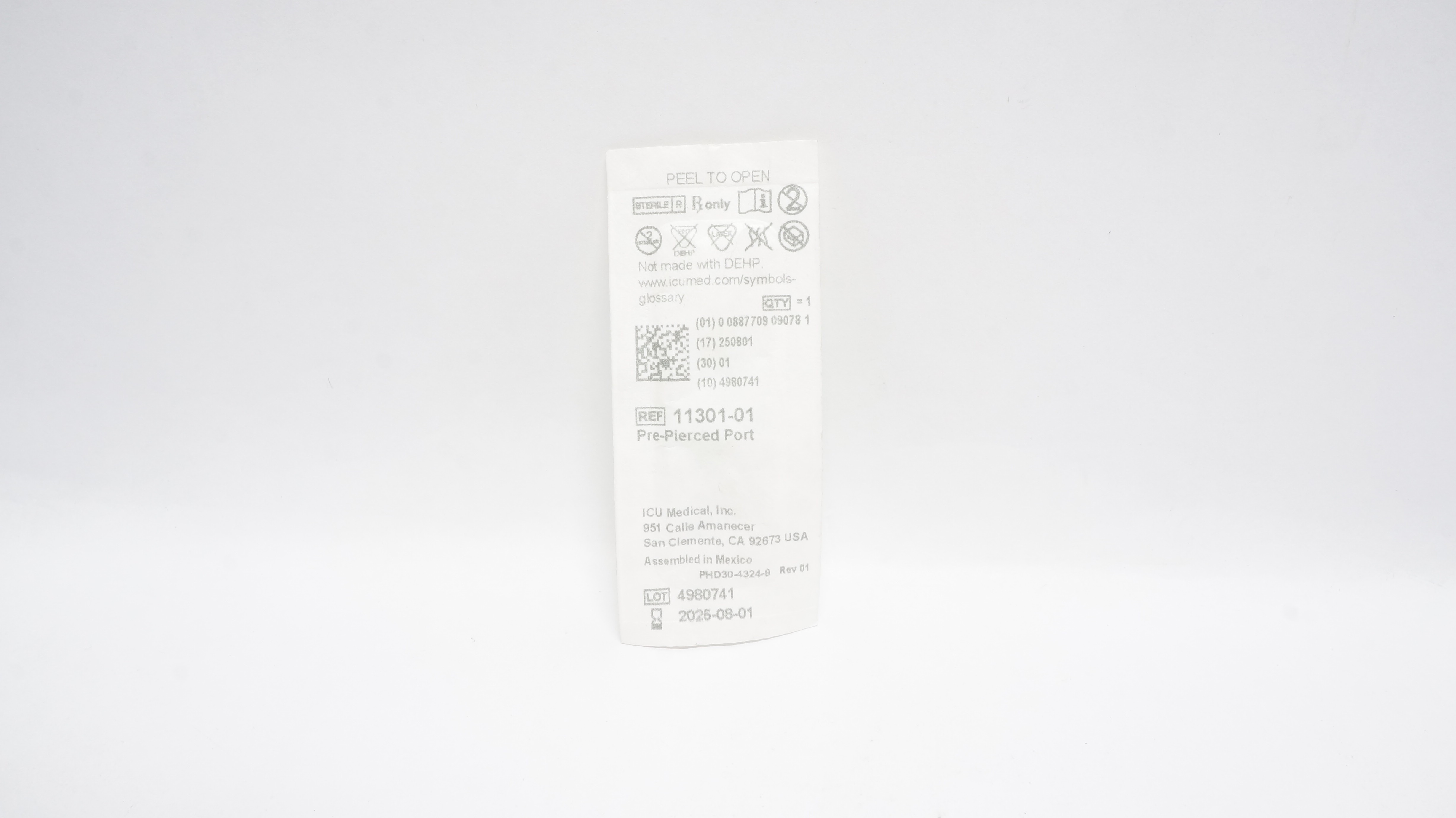 ICU Medical 11301-01 Pre-Pierced Port (x)