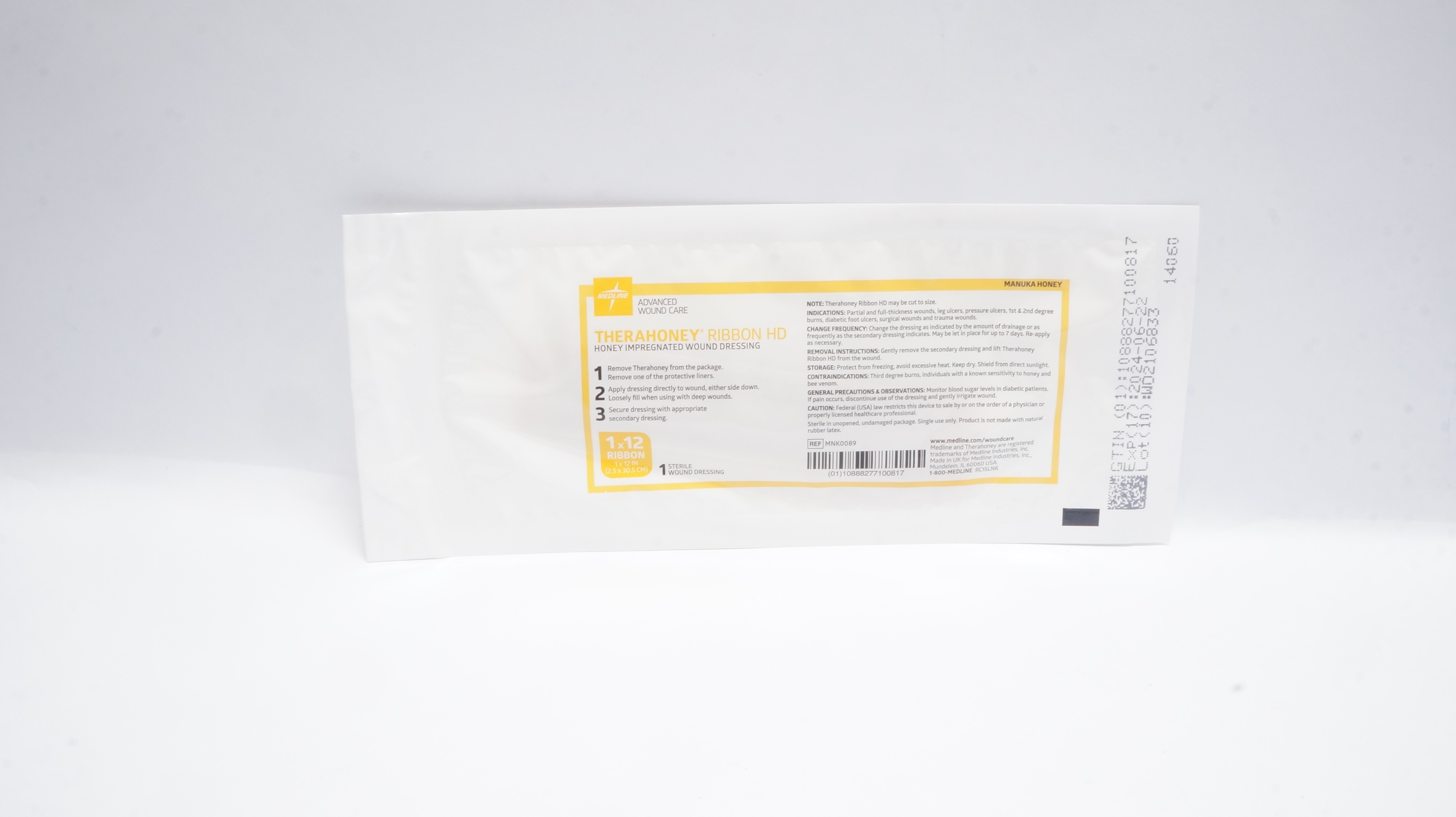 Medline MNK0089 Therahoney Ribbon Impregnated Wound Dressing 1 x 12inch (x)
