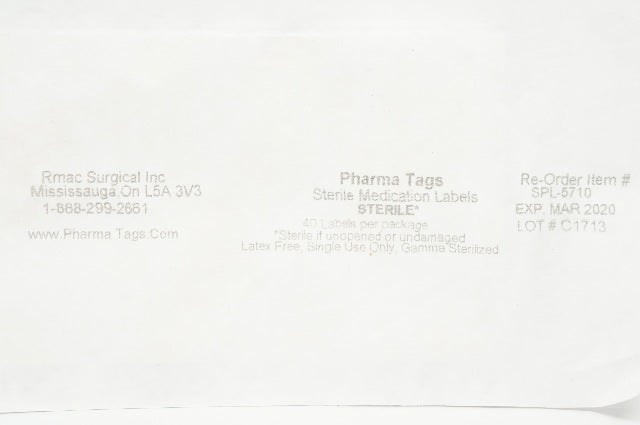 Pharma Tags SPL-5710 Medication Labels (x) - Package of 40