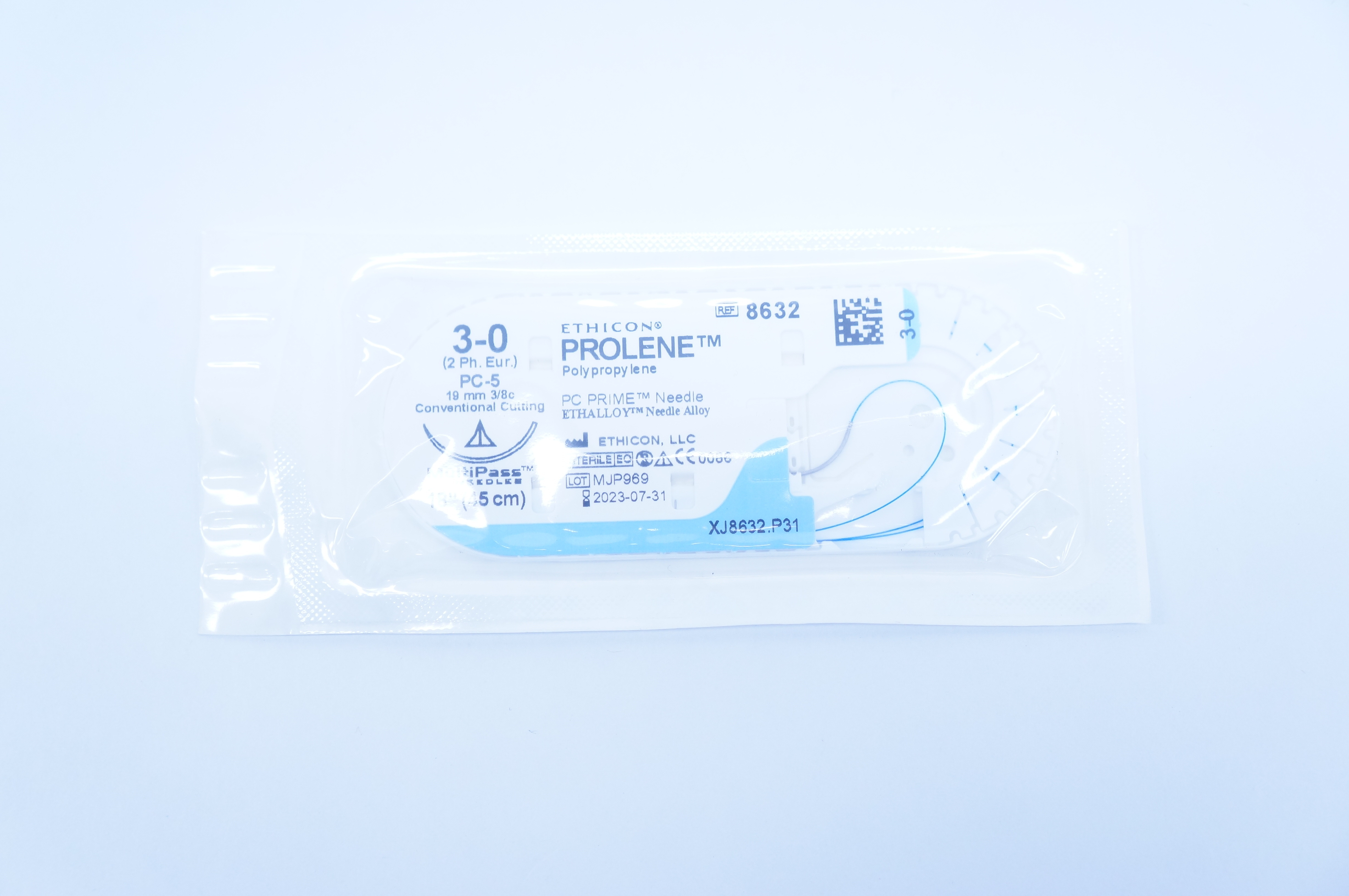 Ethicon 8632 3-0 PROLENE Stre PC-5 19mm 3/8c Conventional Cutting, 18inch