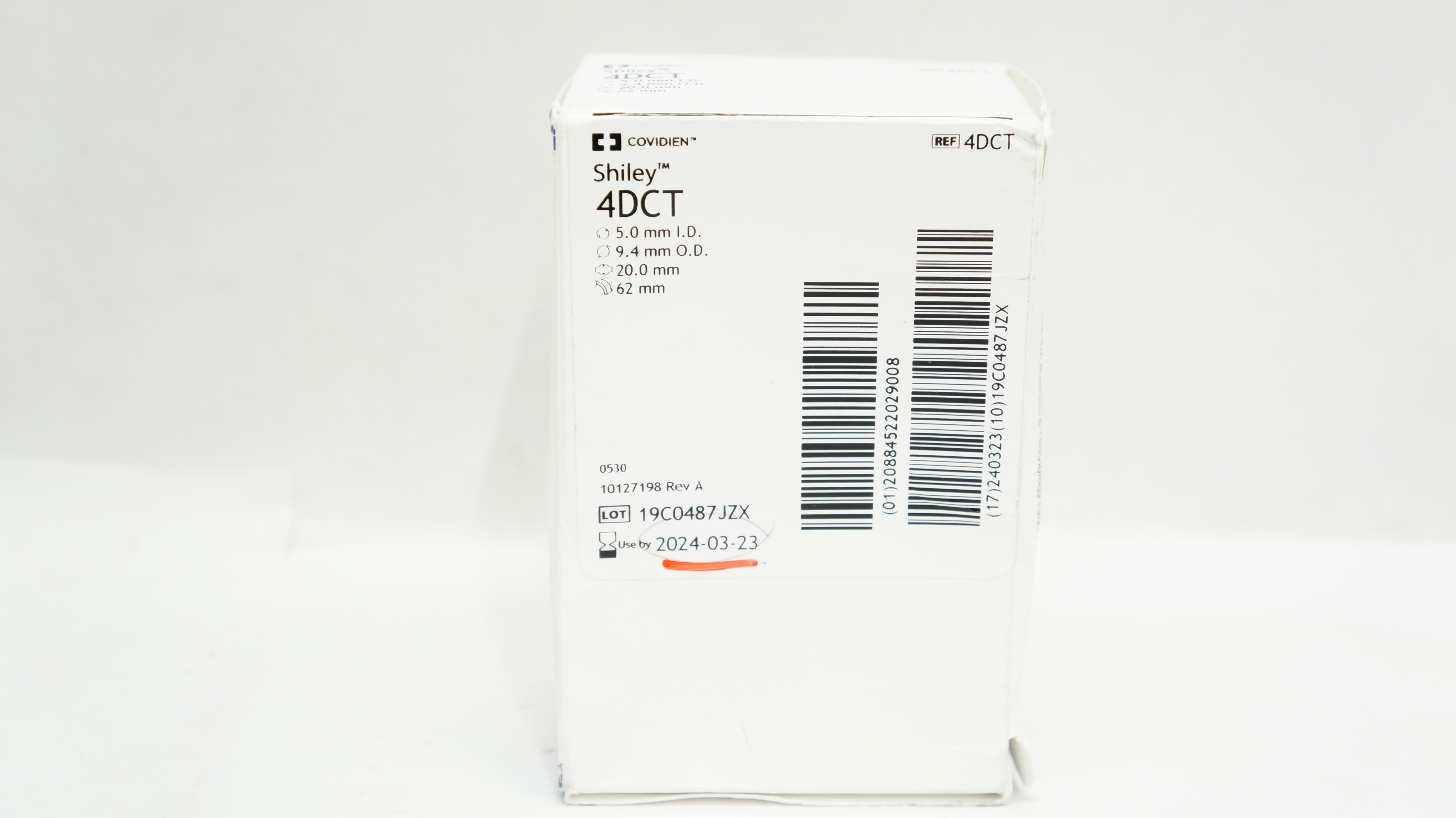 Covidien 4DCT Shiley Tracheostomy Tube 5.0 I.D. x 9.4 O.D. x 20.0mm x 62mm (x)