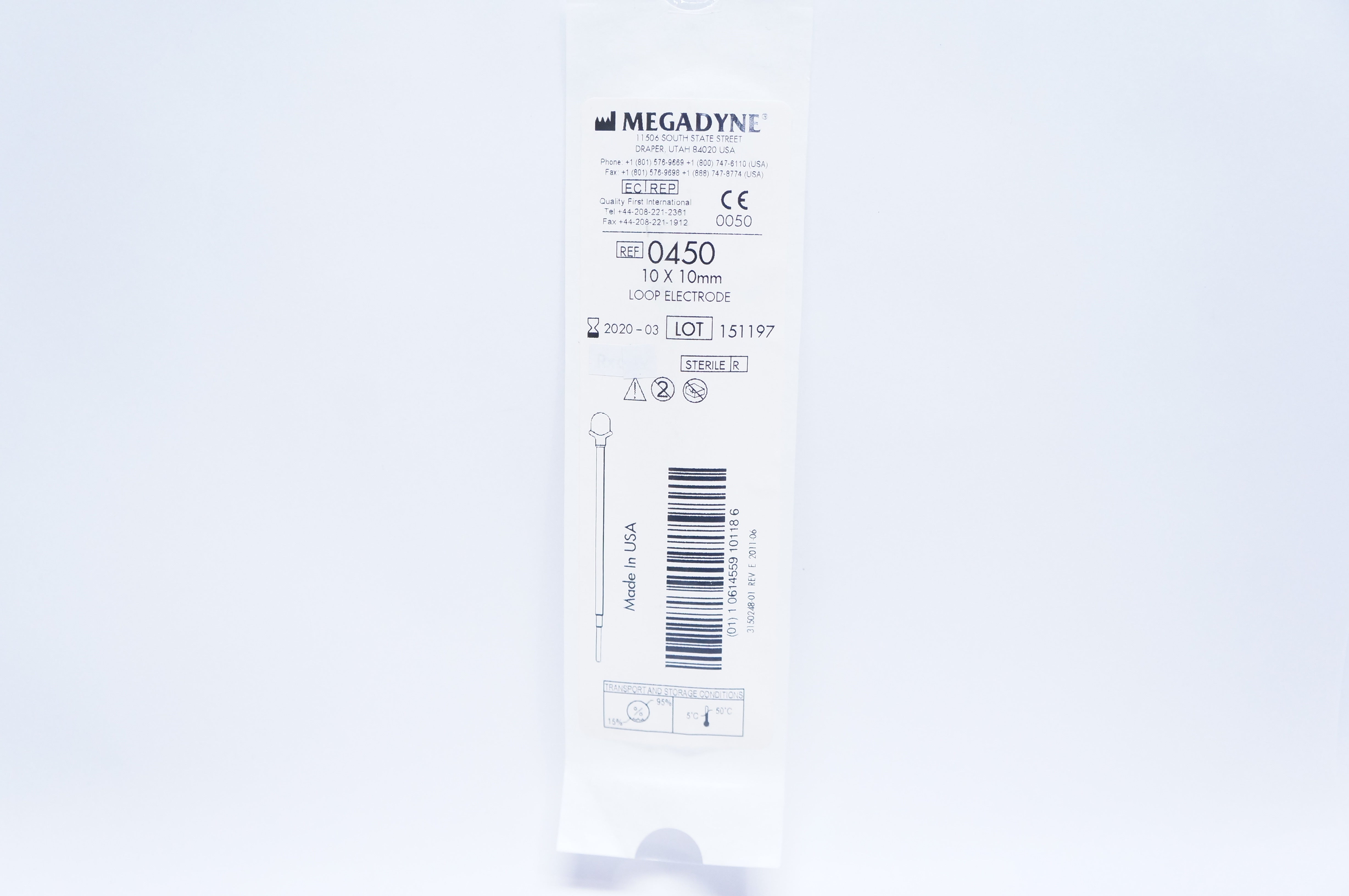 Megadyne 0450 Loop Electrode 10 x 10mm (x)