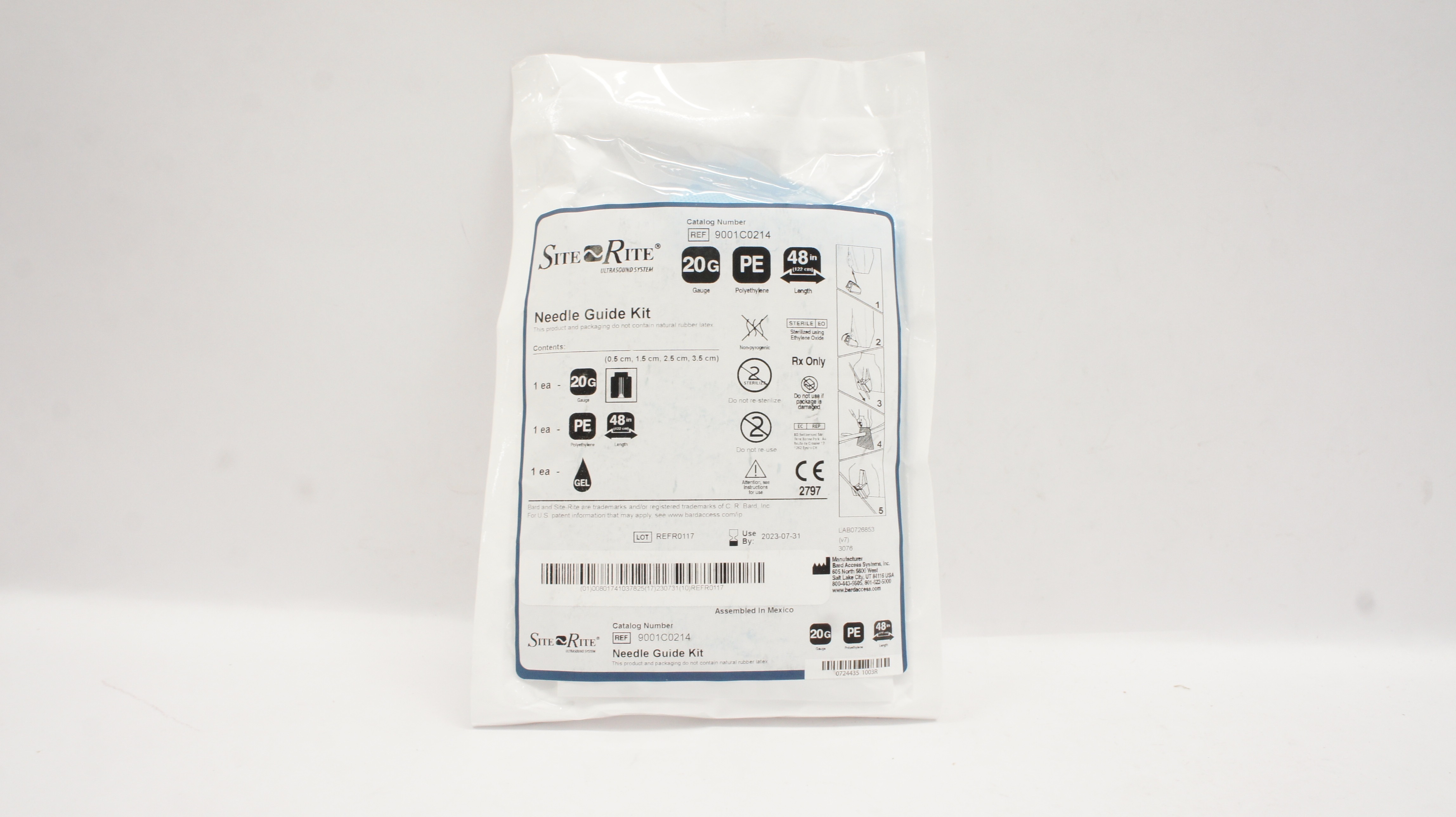 Bard 9001C0214 Site-Rite Ndle Guide Kit 20G x 48inch