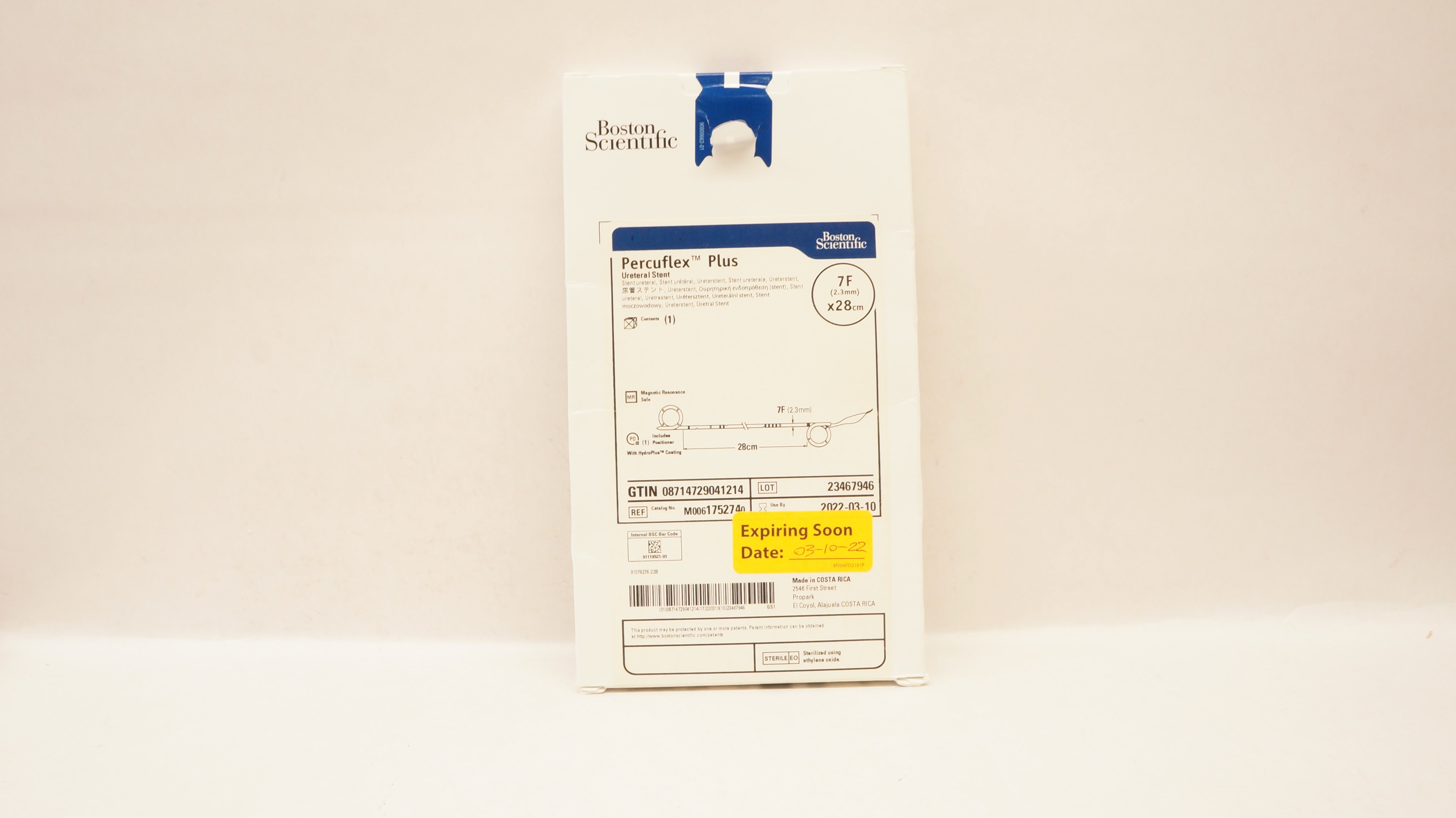Boston Scientific M0061752740 Percuflex Ureteral Stnt 7F x 28cm (x)