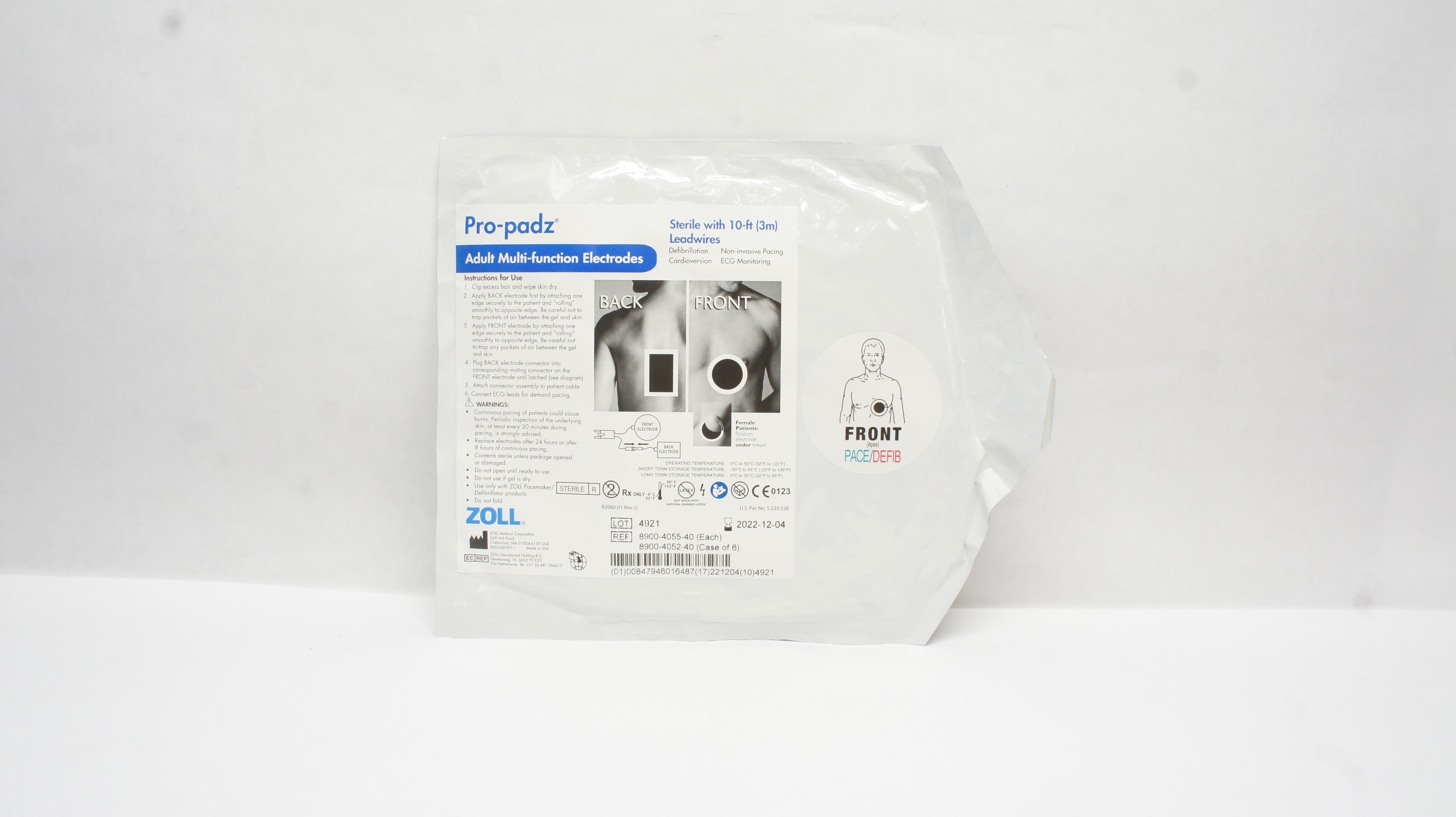 Zoll 8900-4055-40 Pro-Padz Adult Multi-Function Electrodes (x)