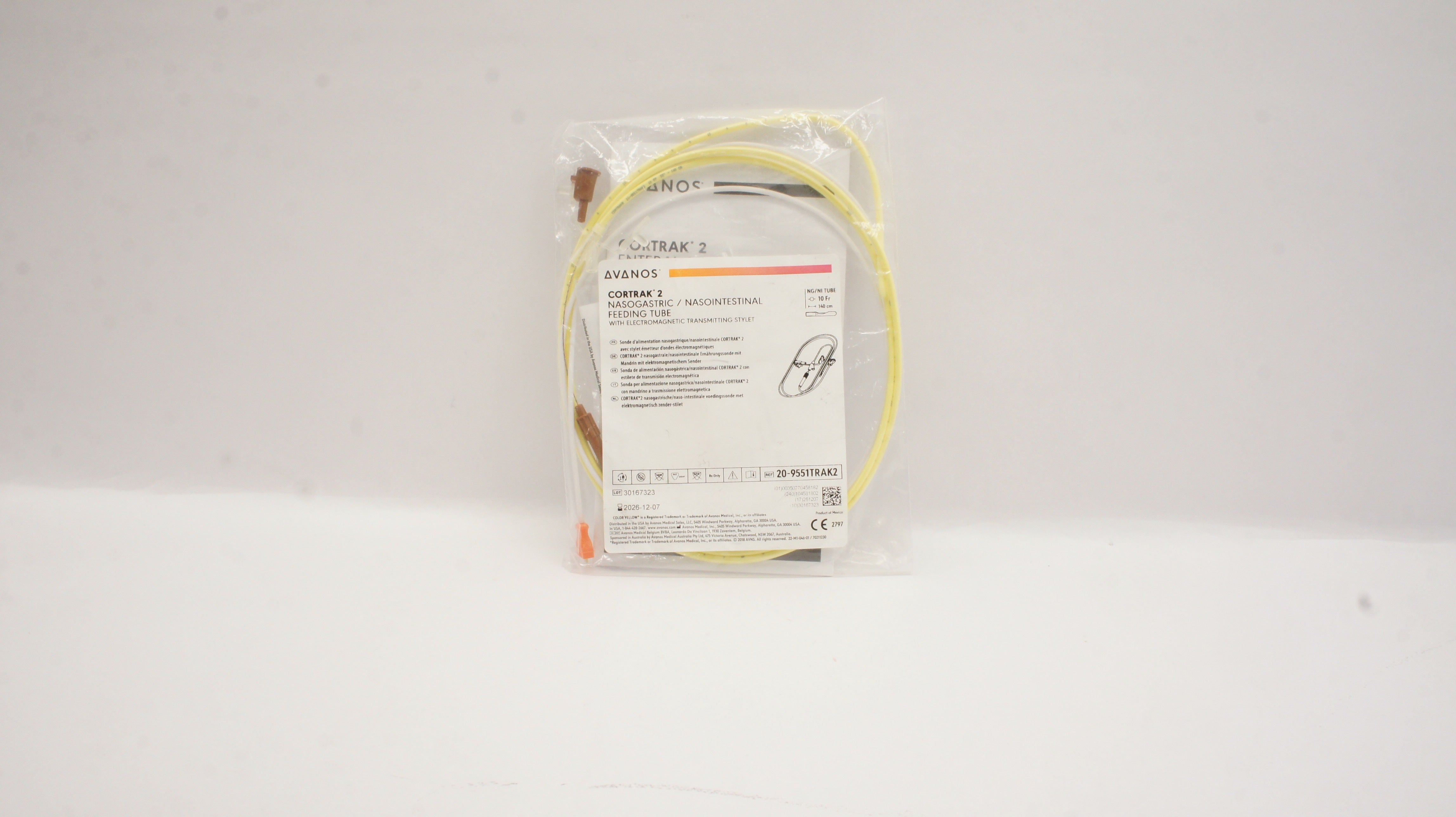 Avanos 20-9551TRAK2 2 Nasogastric Feeding Tube 10 Fr x 140cm