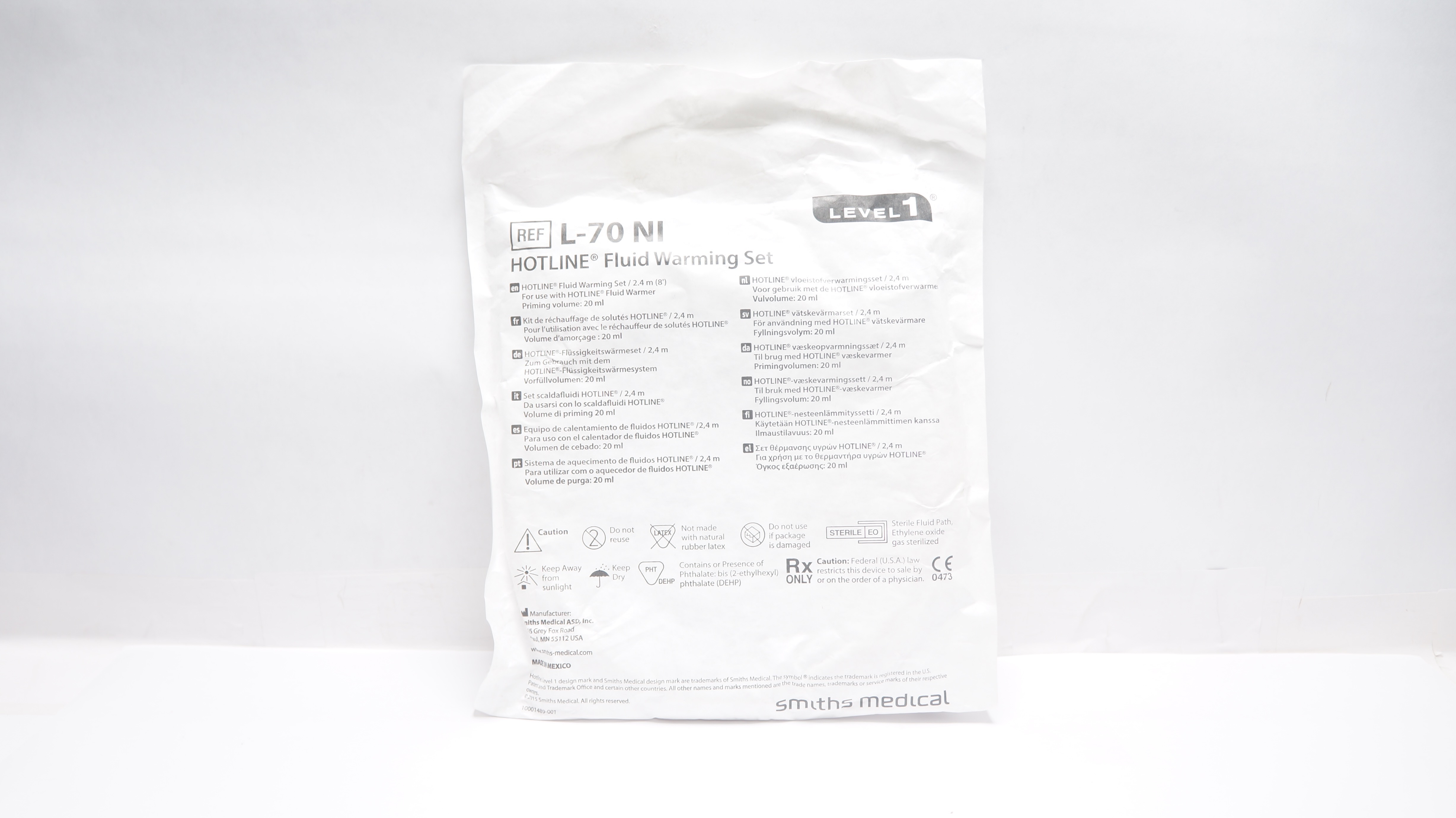 Smiths Medical L-70NI HOTLINE Fluis Warming Set 8F (x)