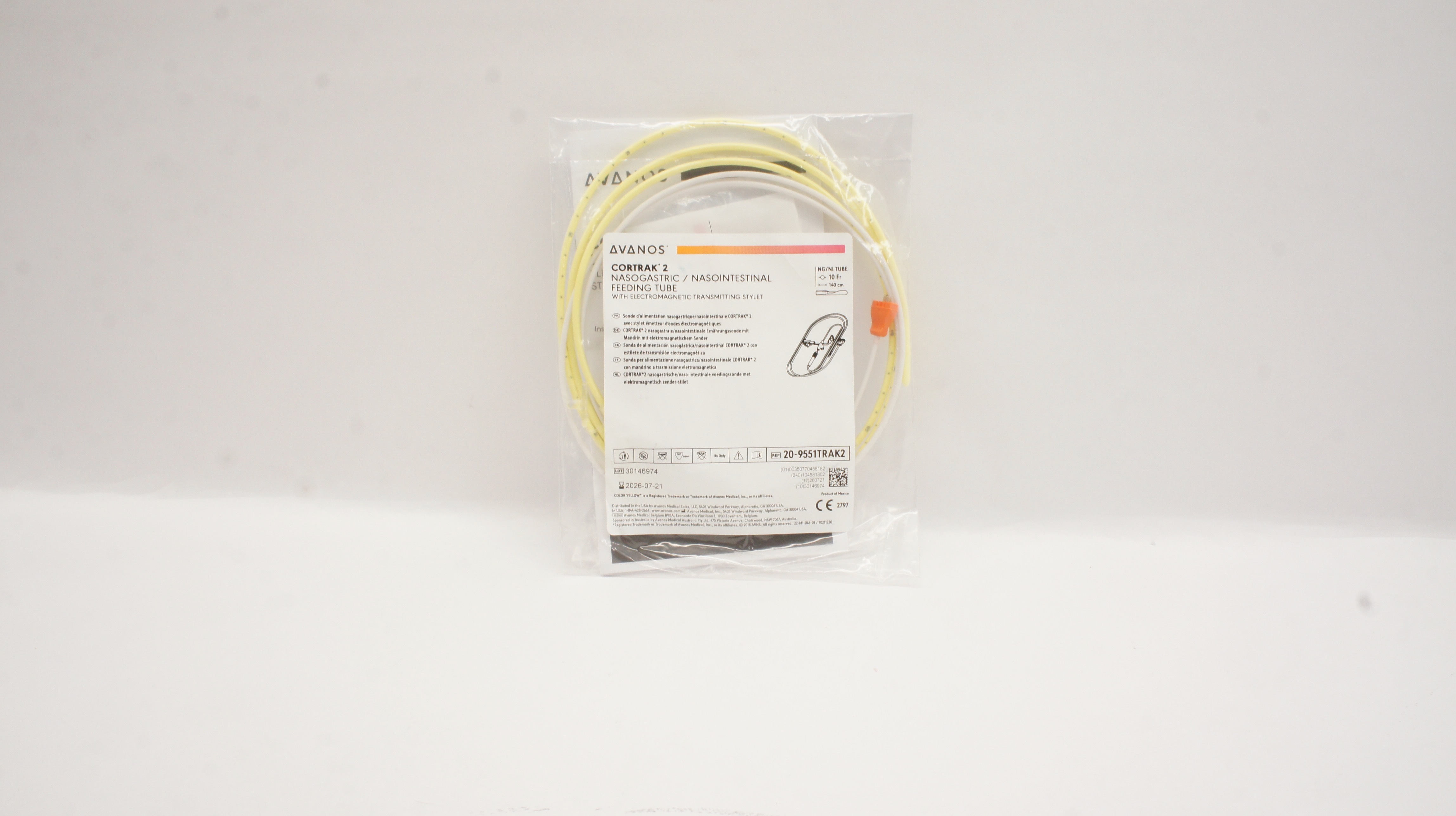 Avanos 20-9551TRAK2 2 Nasogastric Feeding Tube 10 Fr x 140cm