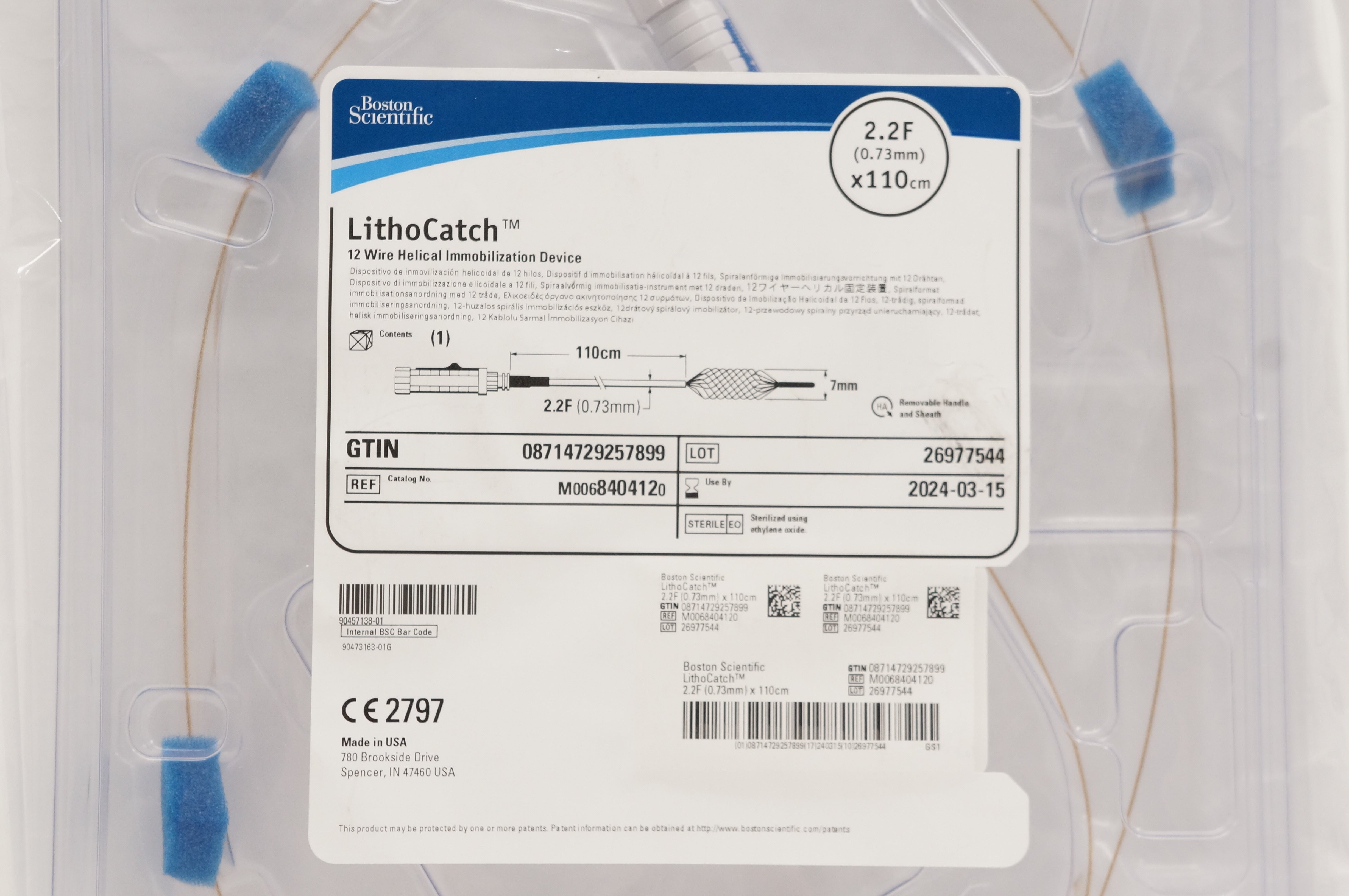 Boston Scientific M0068404120 LithoCatch Immobilization Device 2.2F x 110cm