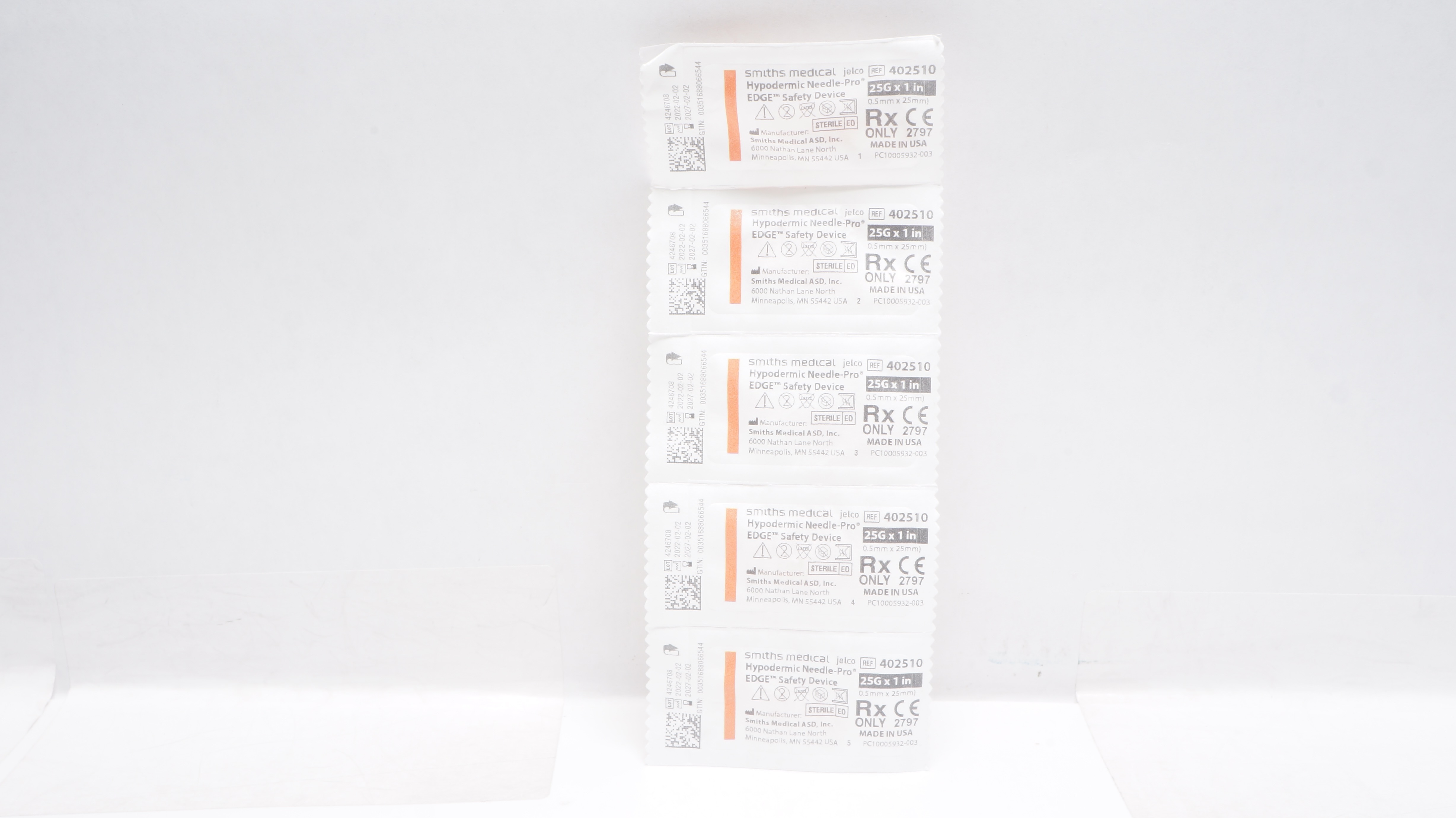 Smiths Medical 402510 Ndle-Pro EDGE Safety Device 25G x 1inch - Pack of 5 x 21