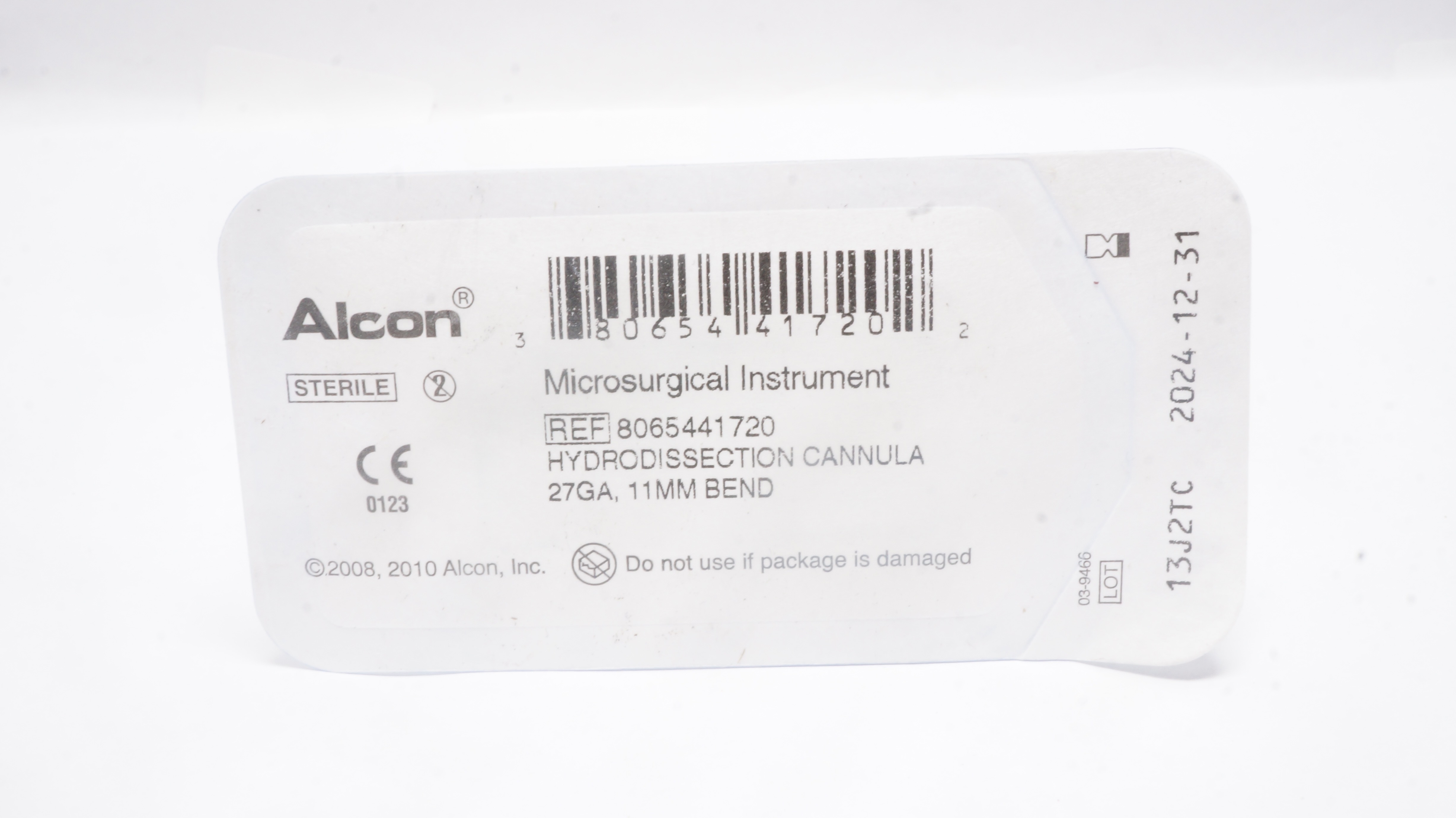 Alcon 8065441720 Microsurgical Instrument Hydrodissection Cannula 27Ga x 11mm