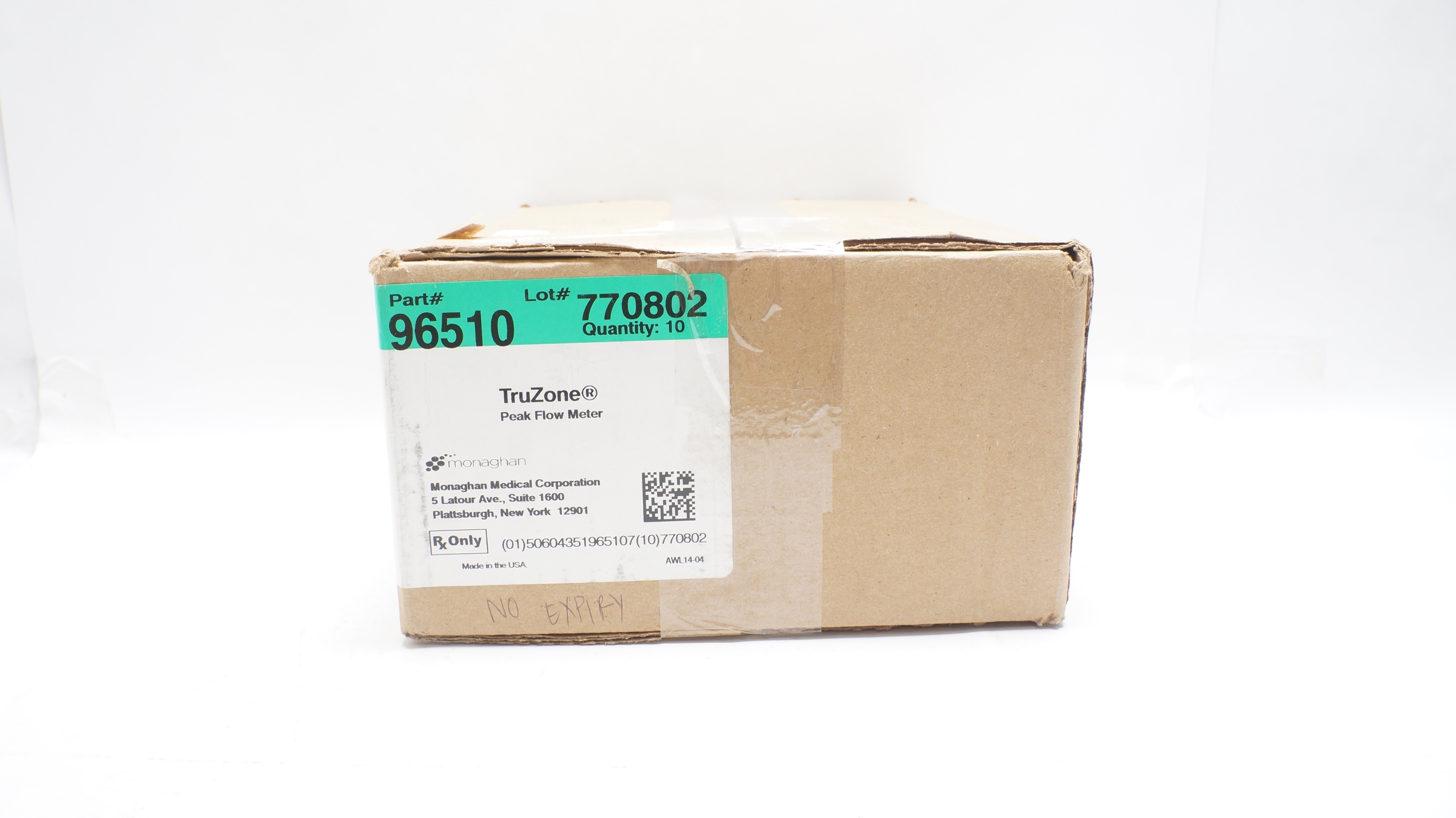 Monaghan Medical 96510 Truzone Peak Flow Meter - Box of 10